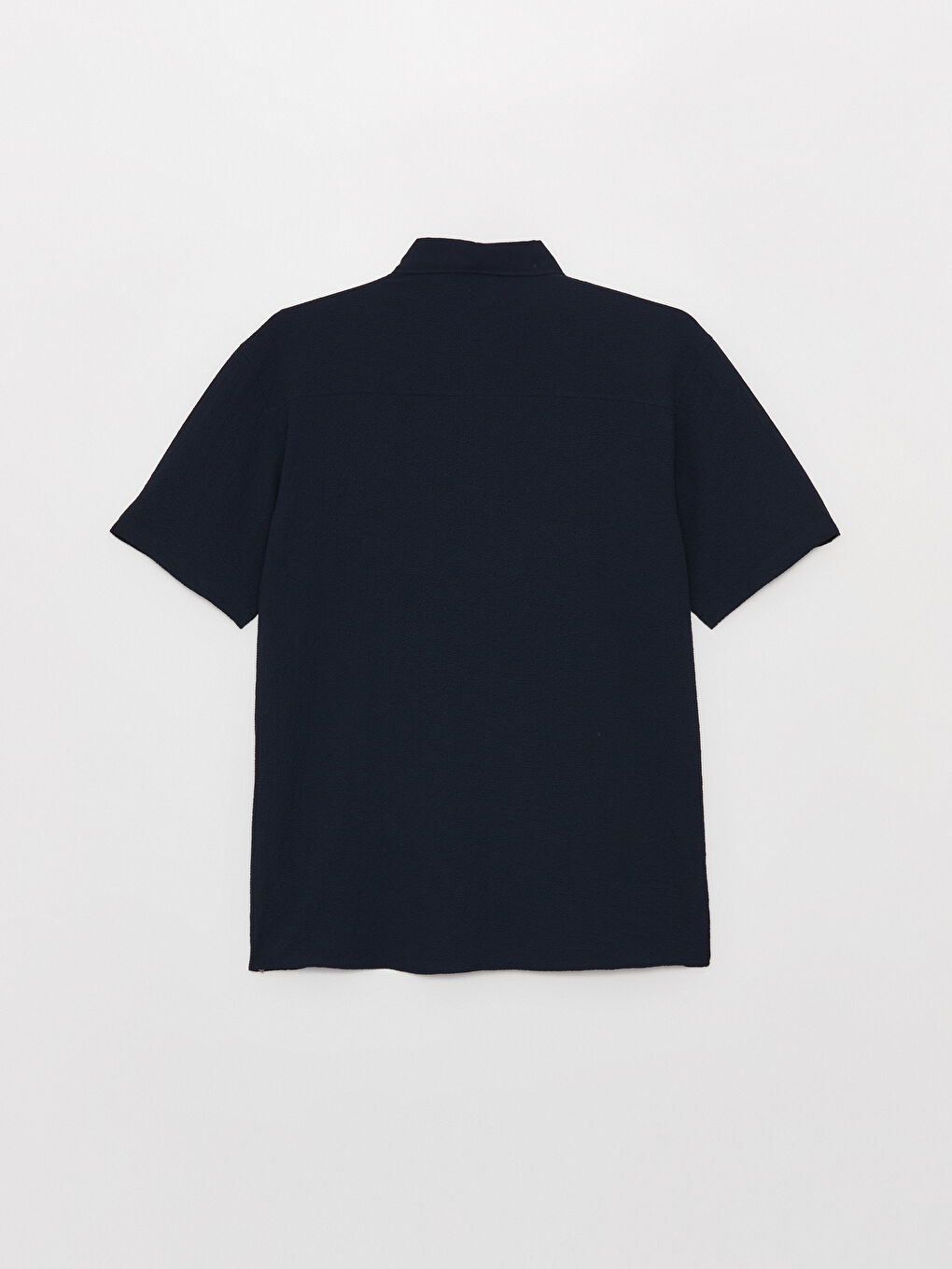 Lacivert Regular Fit Kısa Kollu Erkek Gömlek-6