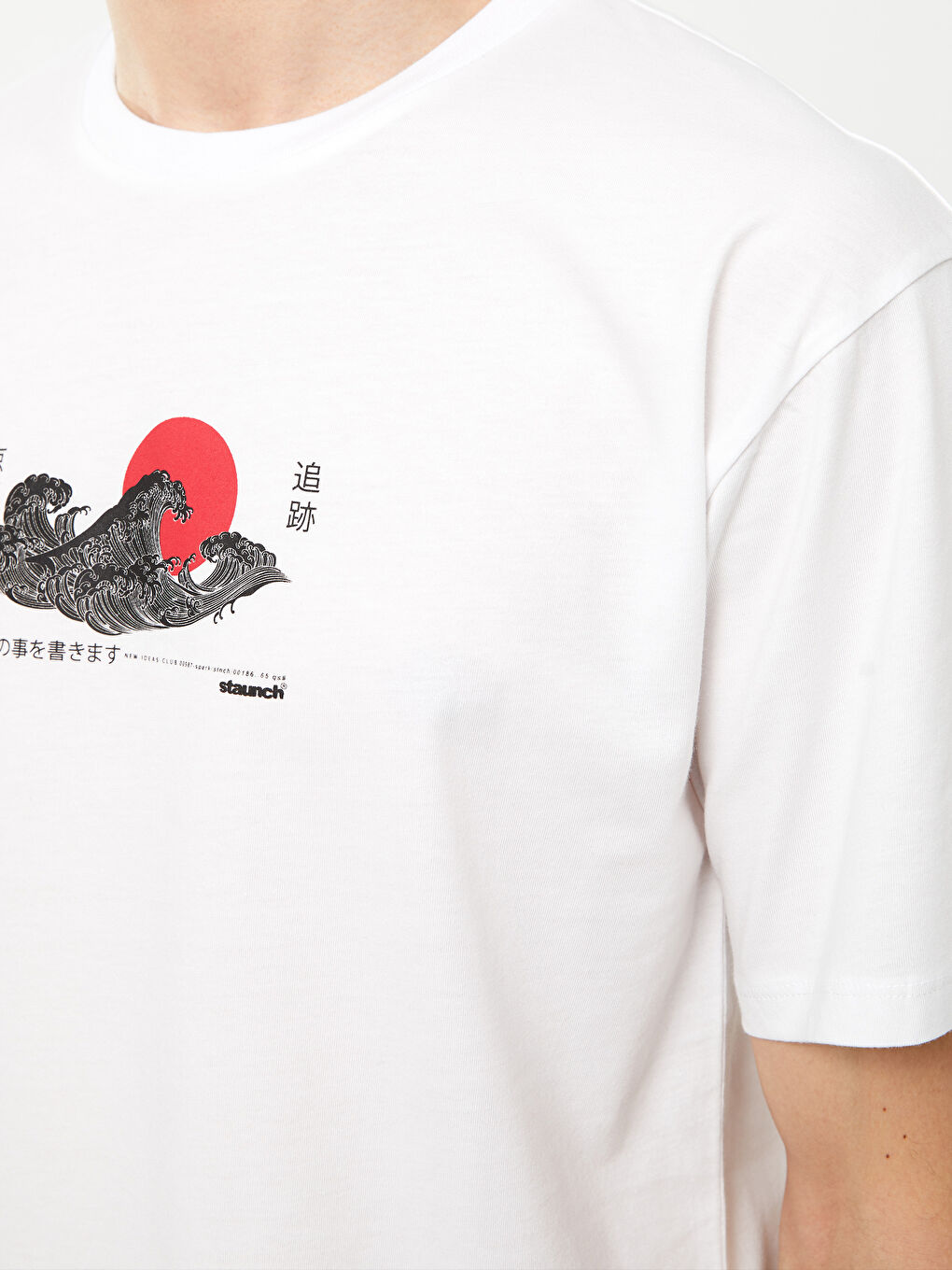 تي شيرت رجال كم قصير كول مدور مطبوع قطن ممشط-2