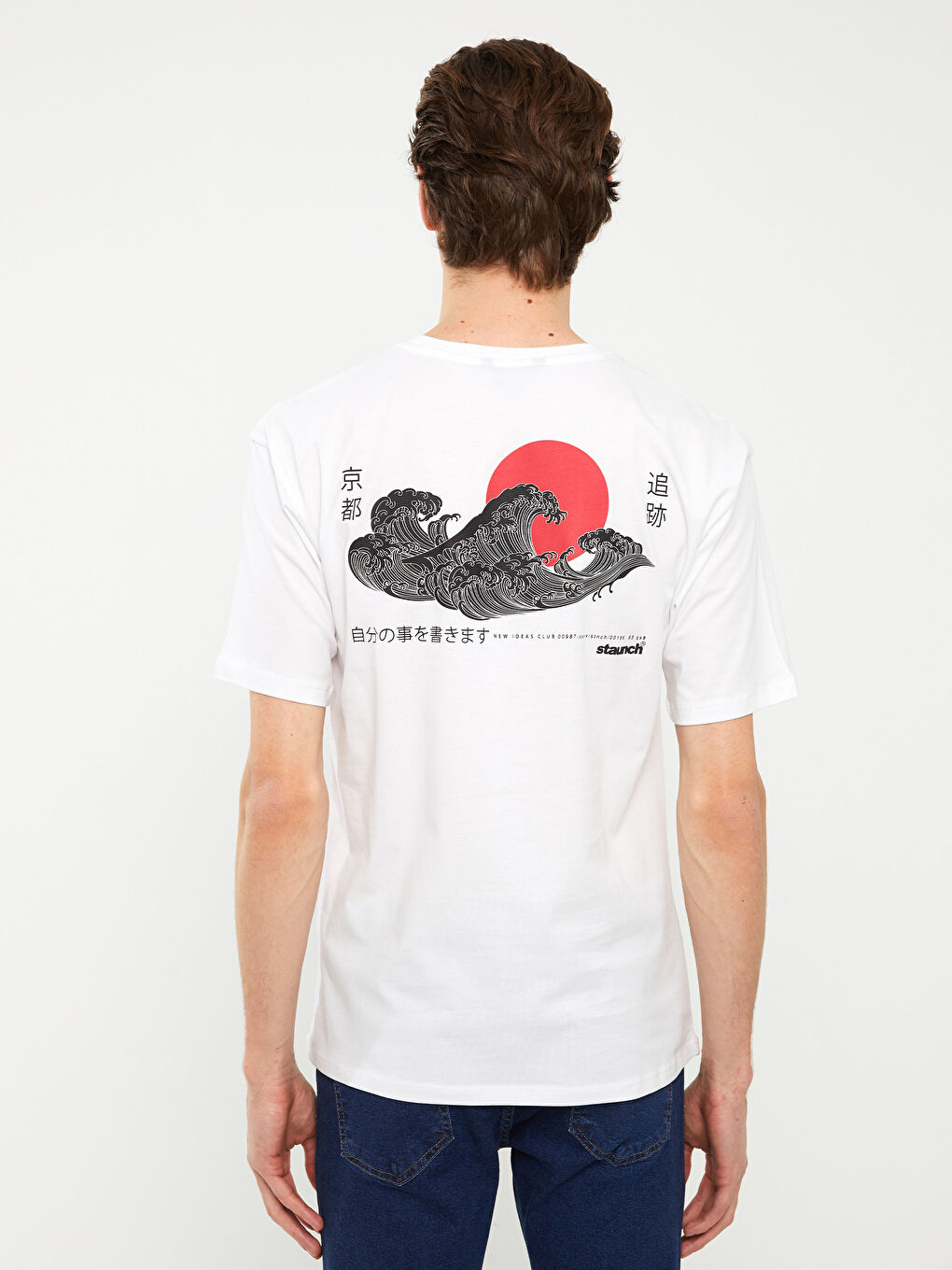 تي شيرت رجال كم قصير كول مدور مطبوع قطن ممشط-3