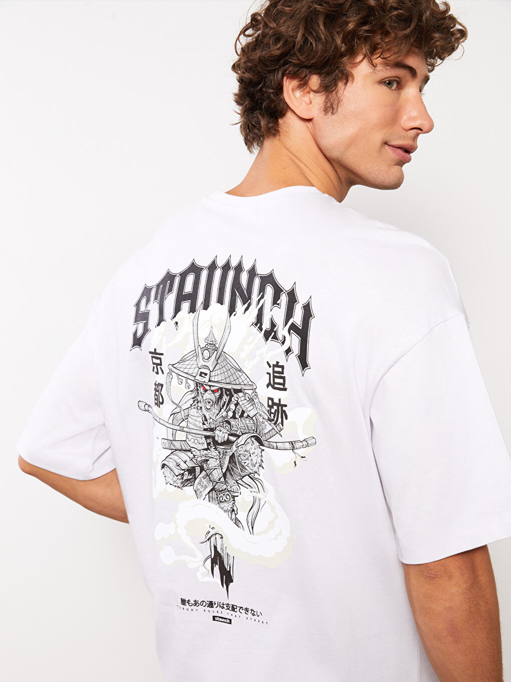 XSIDE Crew Neck Short Sleeve Printed Combed Cotton Men's T