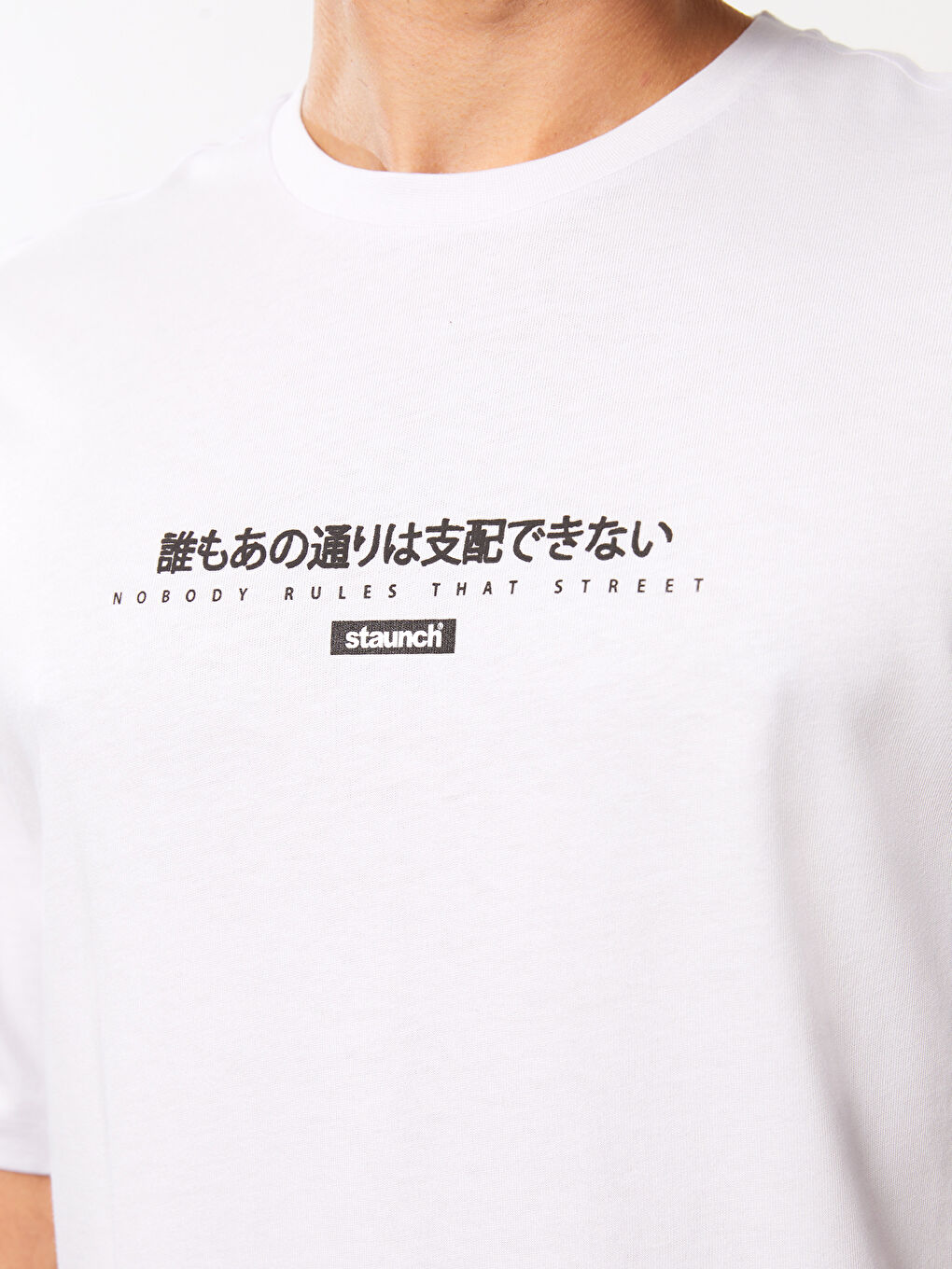 Lila Bisiklet Yaka Kısa Kollu Baskılı Penye Erkek Tişört-3