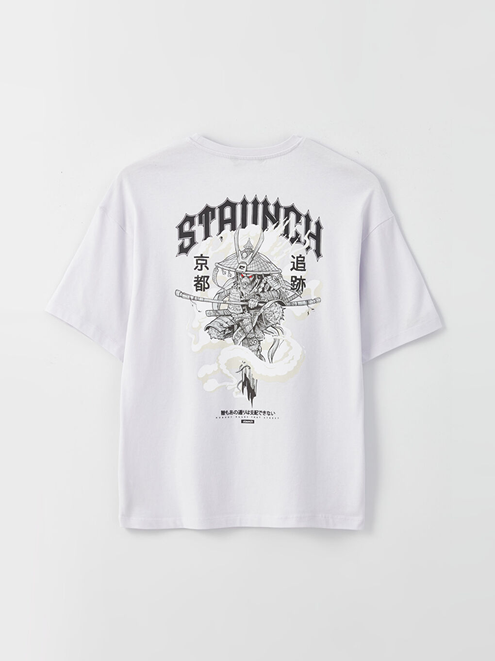 Lila Bisiklet Yaka Kısa Kollu Baskılı Penye Erkek Tişört-6