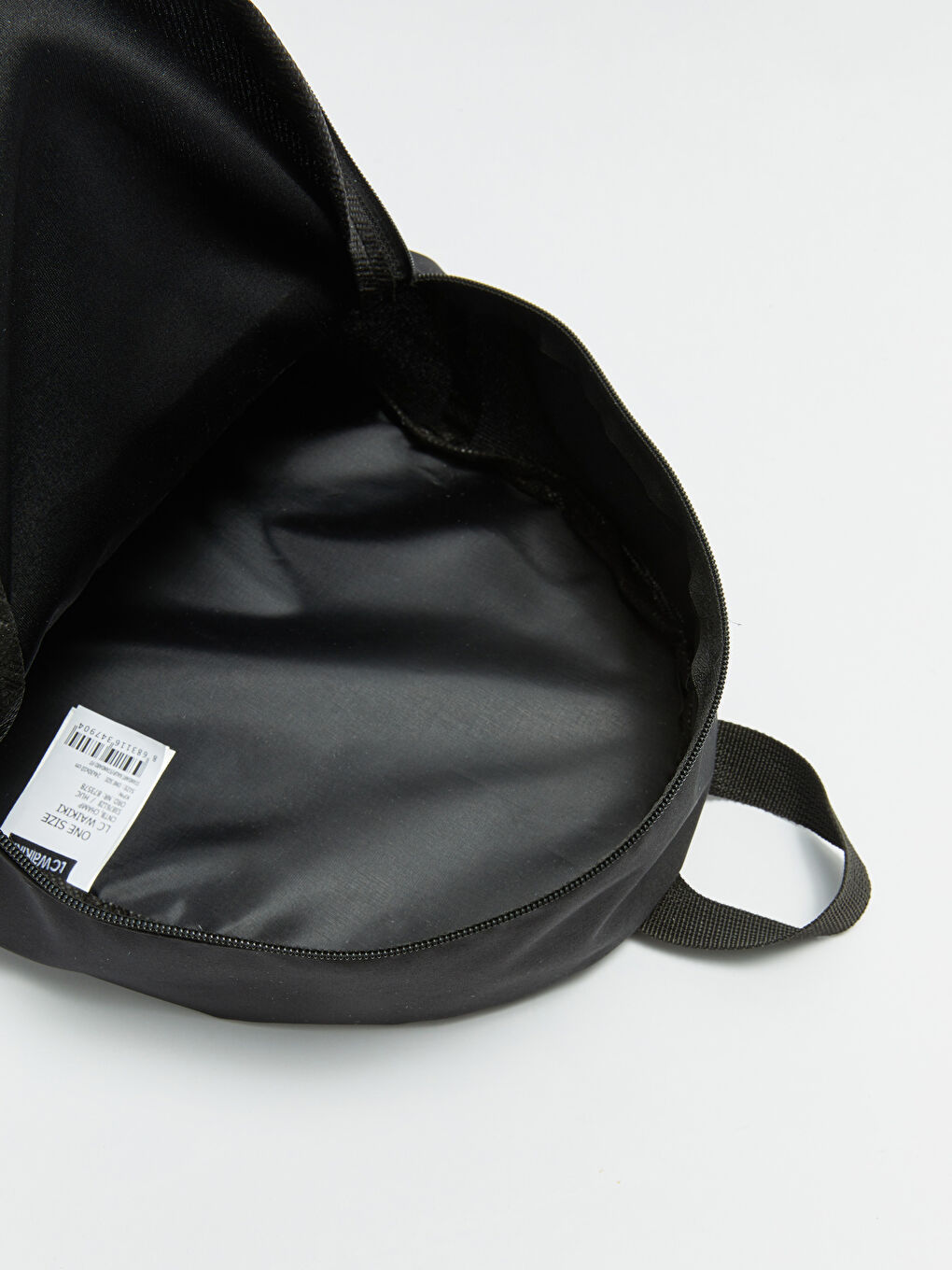 Siyah Paraşüt Kumaş Yazı Baskılı Kadın Sırt Çantası-6