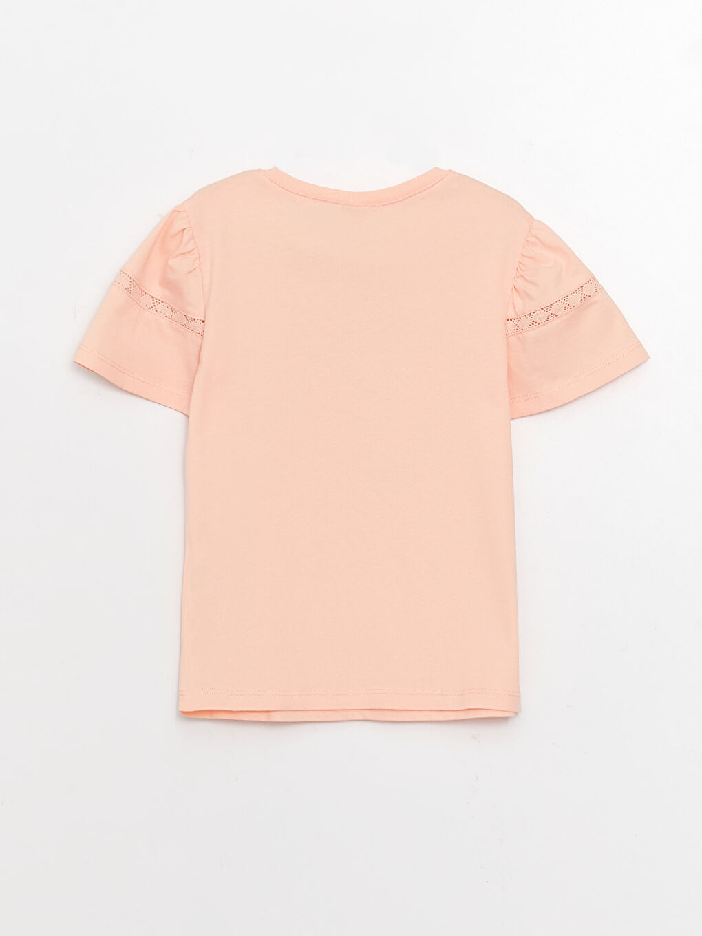 Crew Neck Printed Short Sleeve Girls' T-Shirt-1