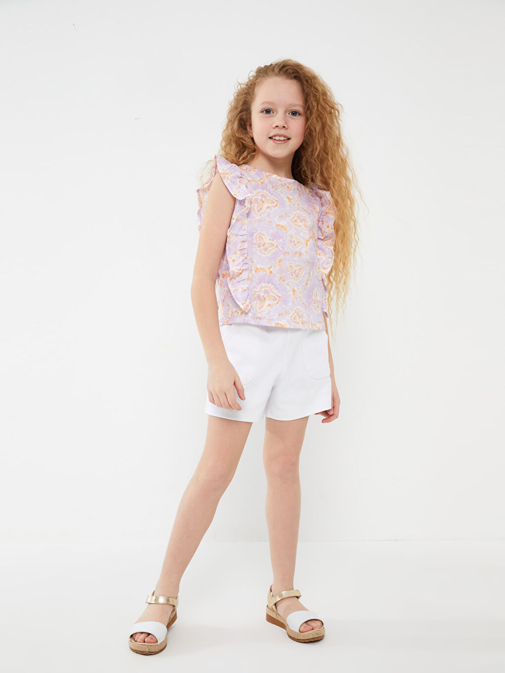 قميص بنات كول مدور منقوش-2