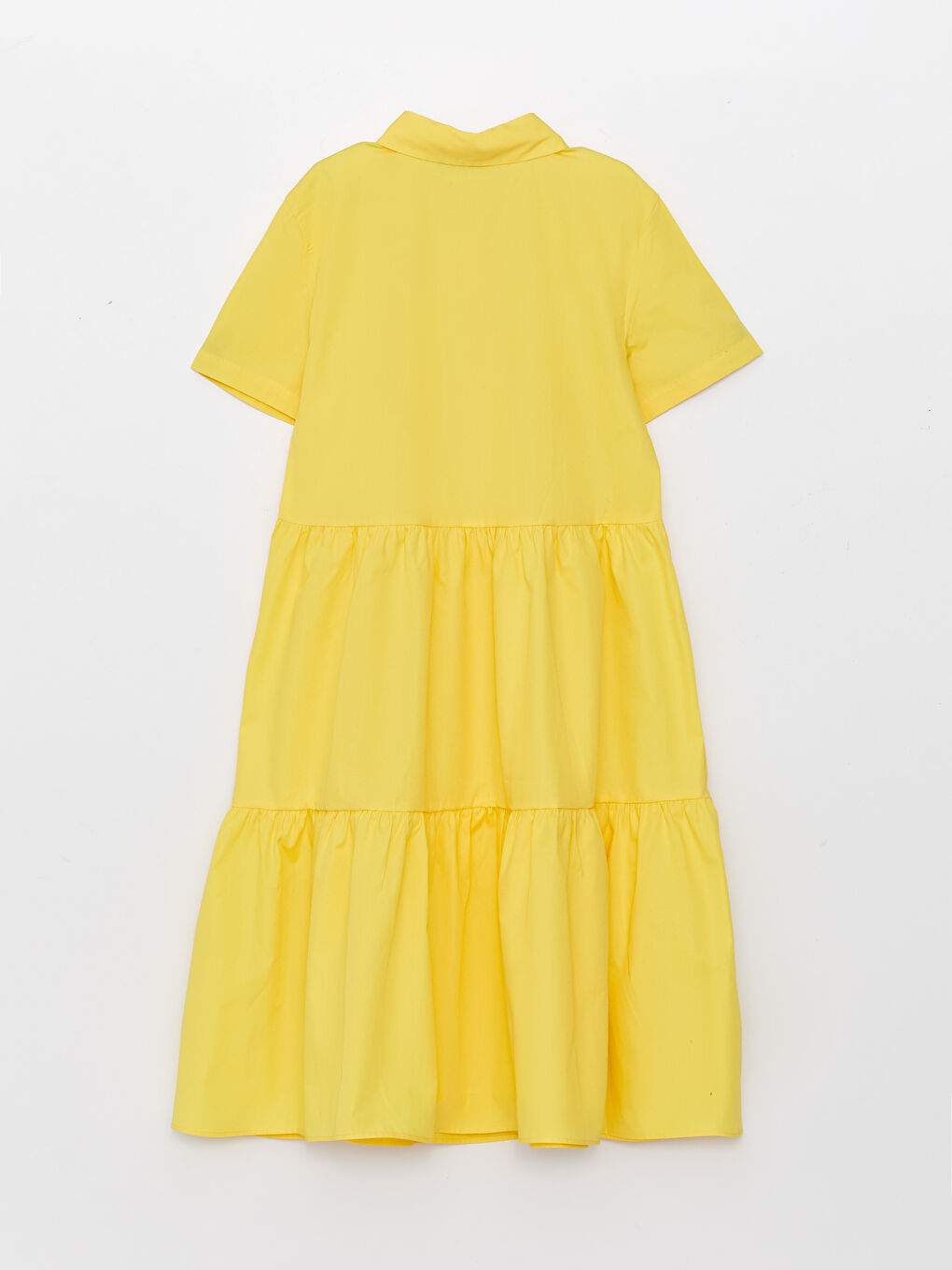 Shirt Neck Basic Short Sleeve Girl Dress -S38791Z4-FYP