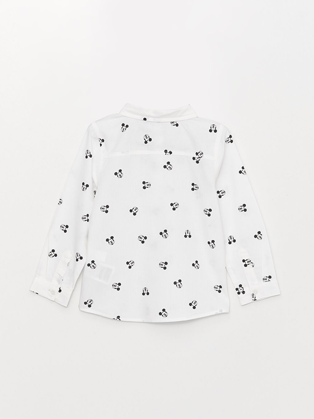 Long Sleeve Mickey Mouse Patterned Baby Boy Shirt and Bowtie-1