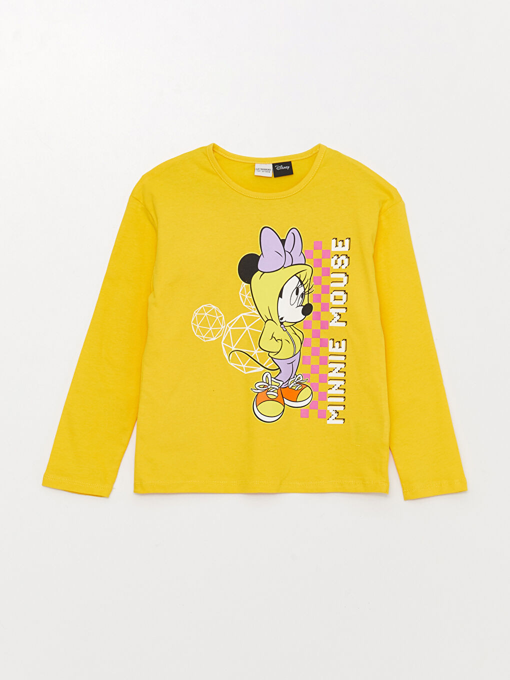 LCW Kids Crew Neck Minnie Mouse Printed Long Sleeve Girls' T