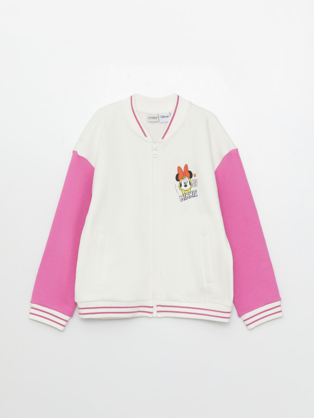 LCW Kids Minnie Mouse Printed Long Sleeve Girls' College Jacket -S38806Z4-FDU