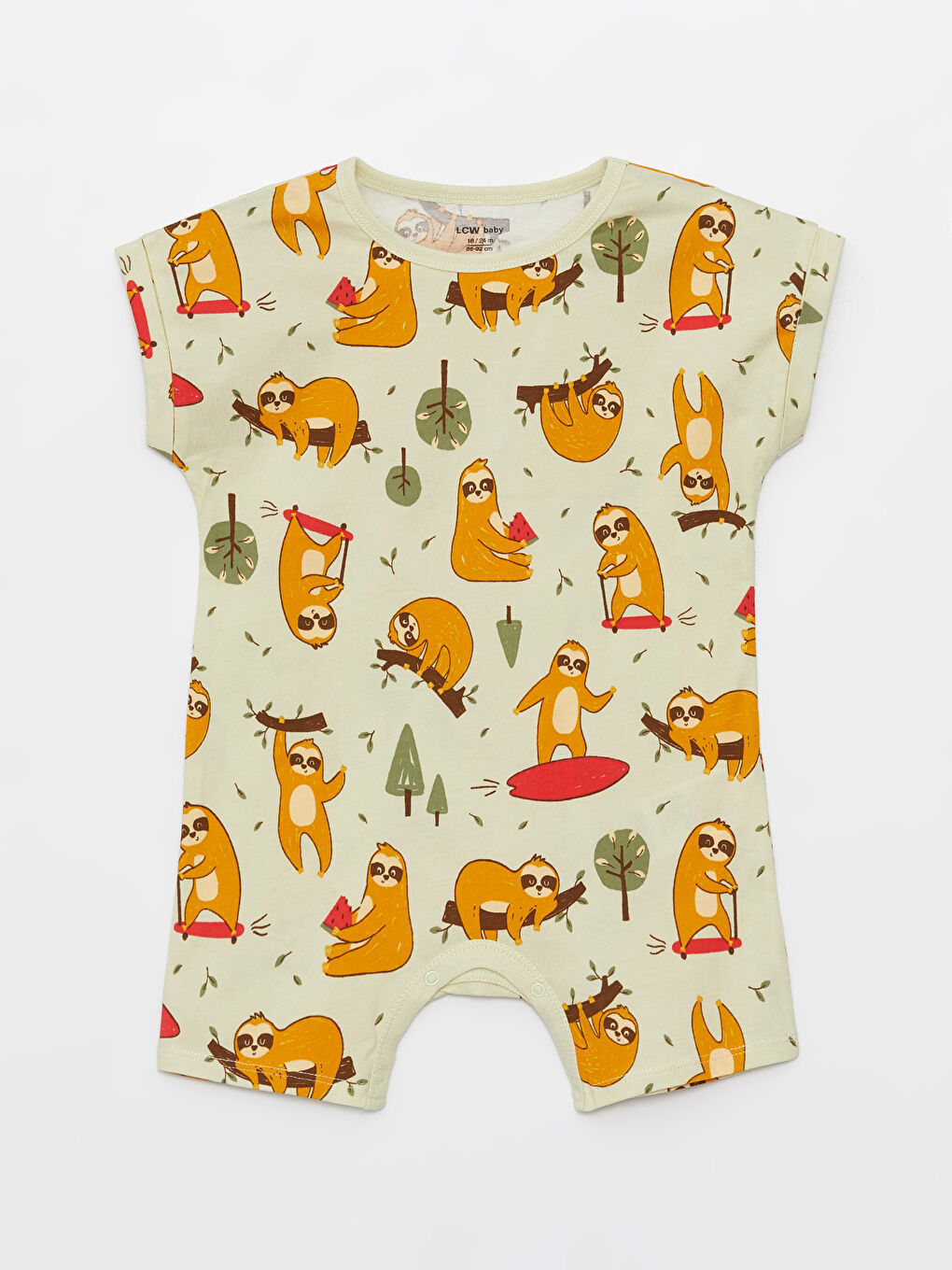 Crew Neck Short Sleeve Printed Baby Boy Rompers 2 Pack -S38824Z1-S6S