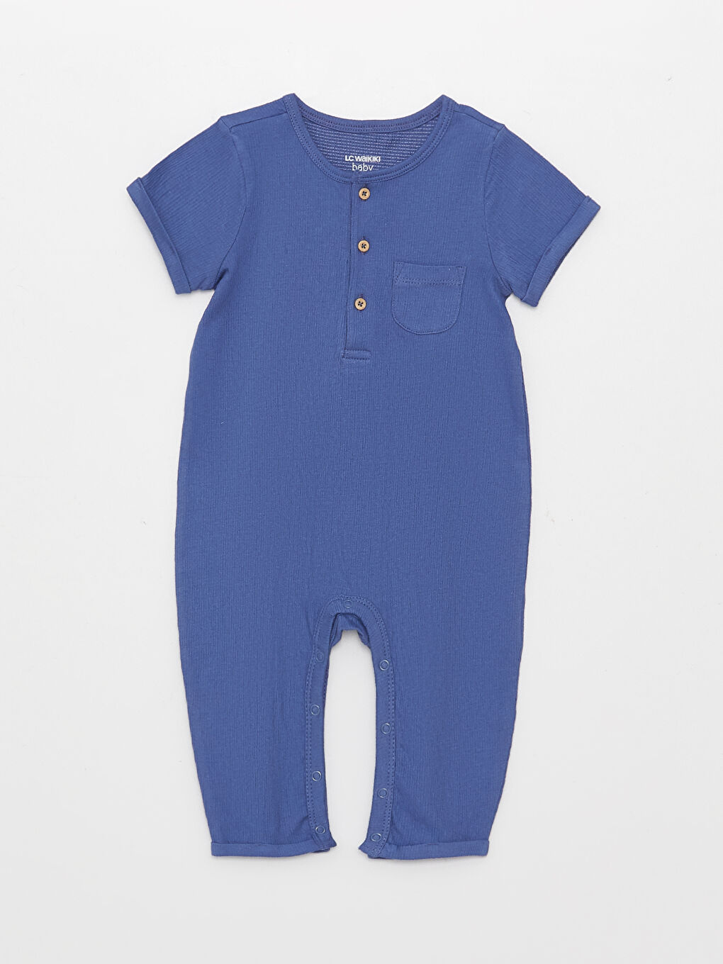 Crew Neck Short Sleeve Baby Boy Jumpsuit