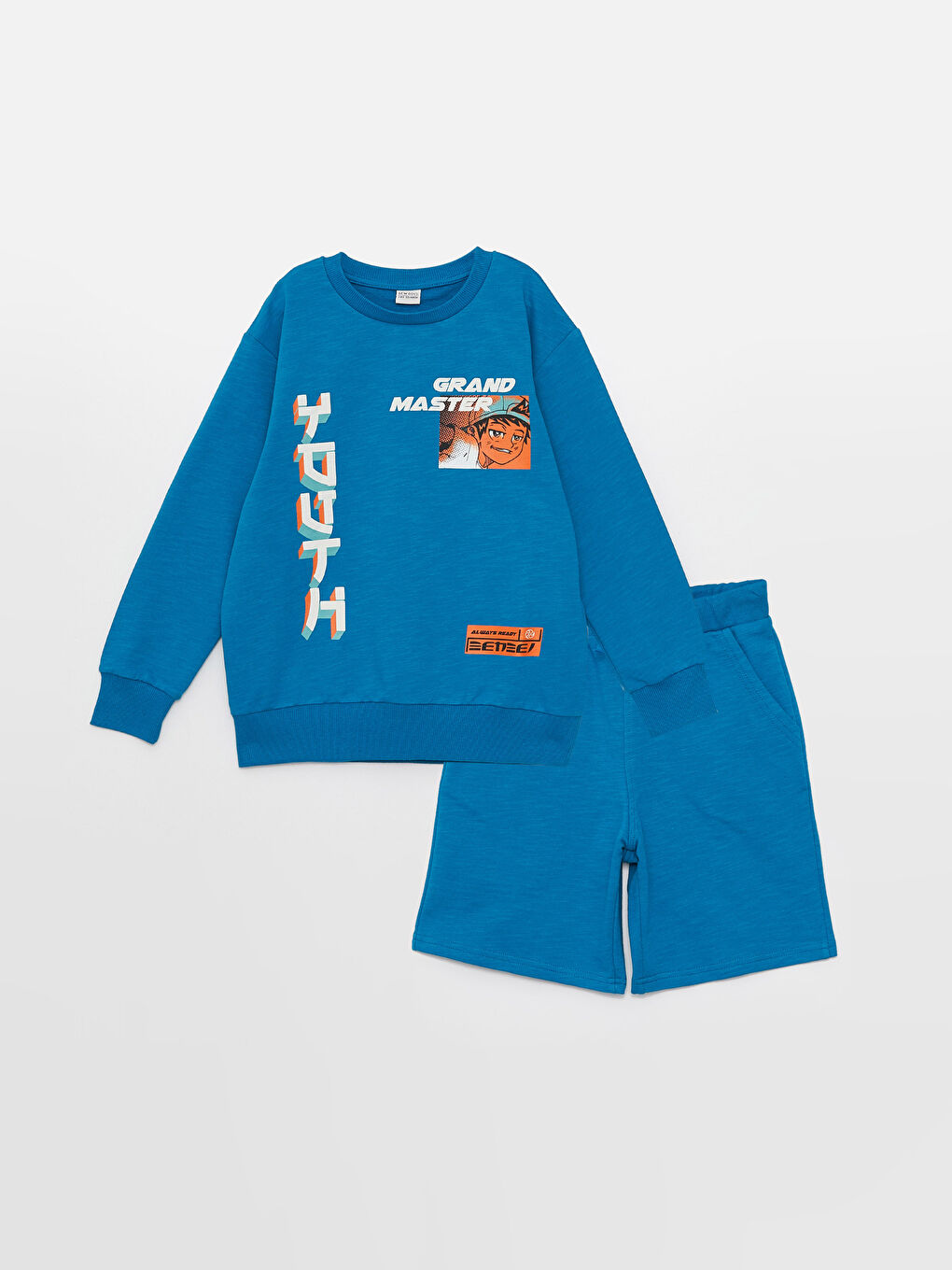 Crew Neck Printed Long Sleeve Boy Sweatshirt and Roller -S38839Z4-H5C