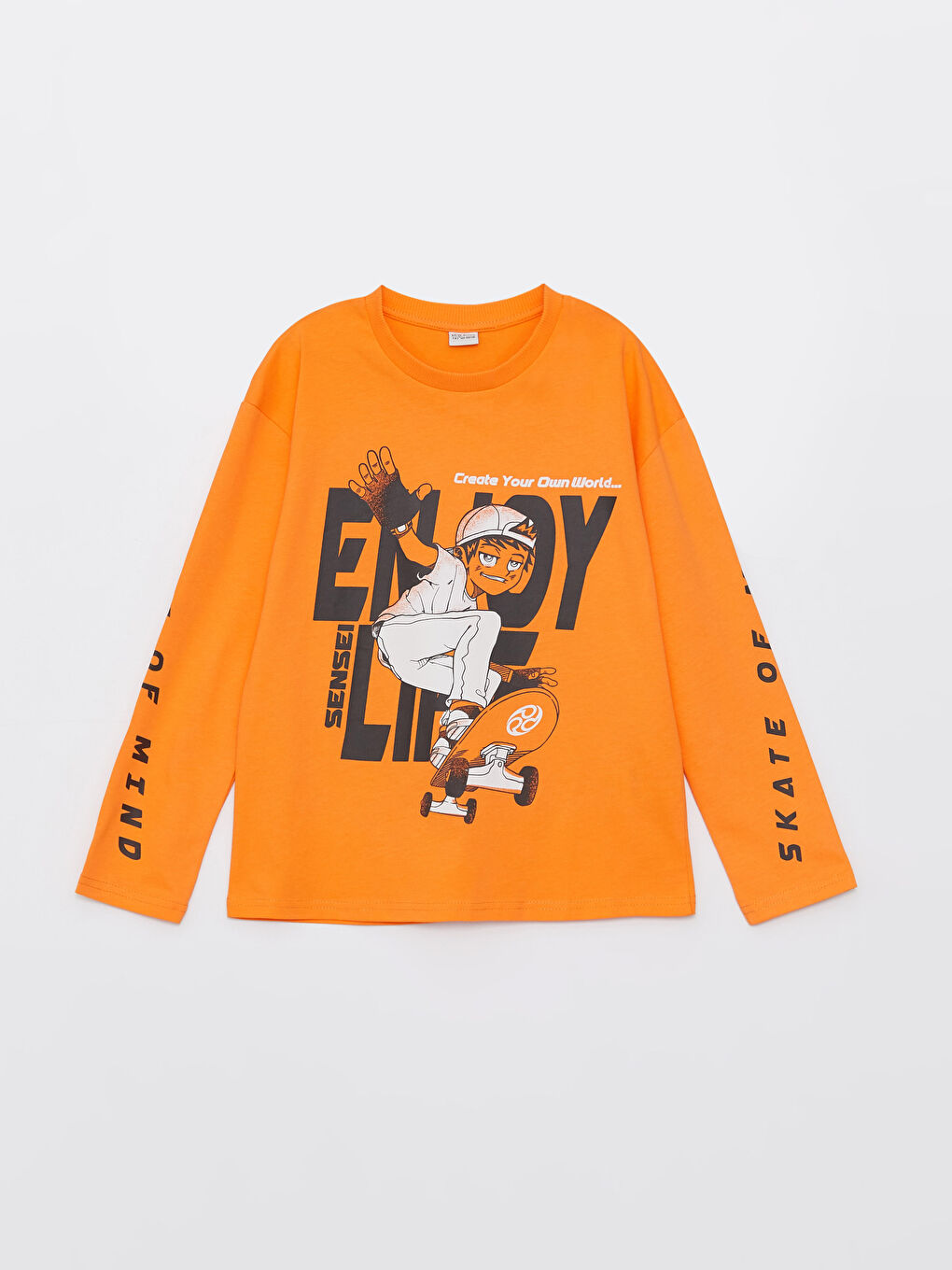 LCW Kids Relaxed Fit Crew Neck Printed Boys' T-Shirt -S38842Z4-GBE