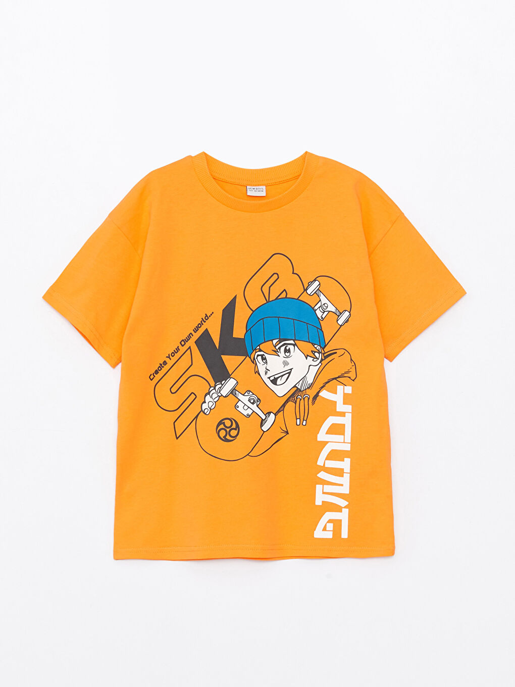 Comfortable Fit Crew Neck Printed Boys T-Shirt -S38845Z4-GBE
