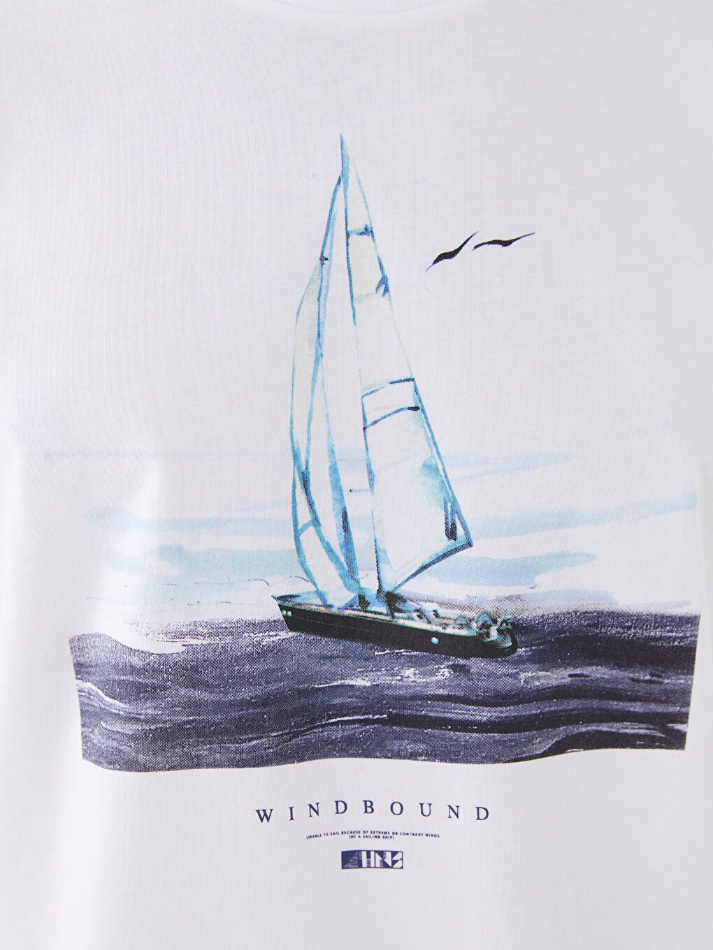 Beyaz Bisiklet Yaka Kısa Kollu Baskılı Penye Erkek Tişört-3