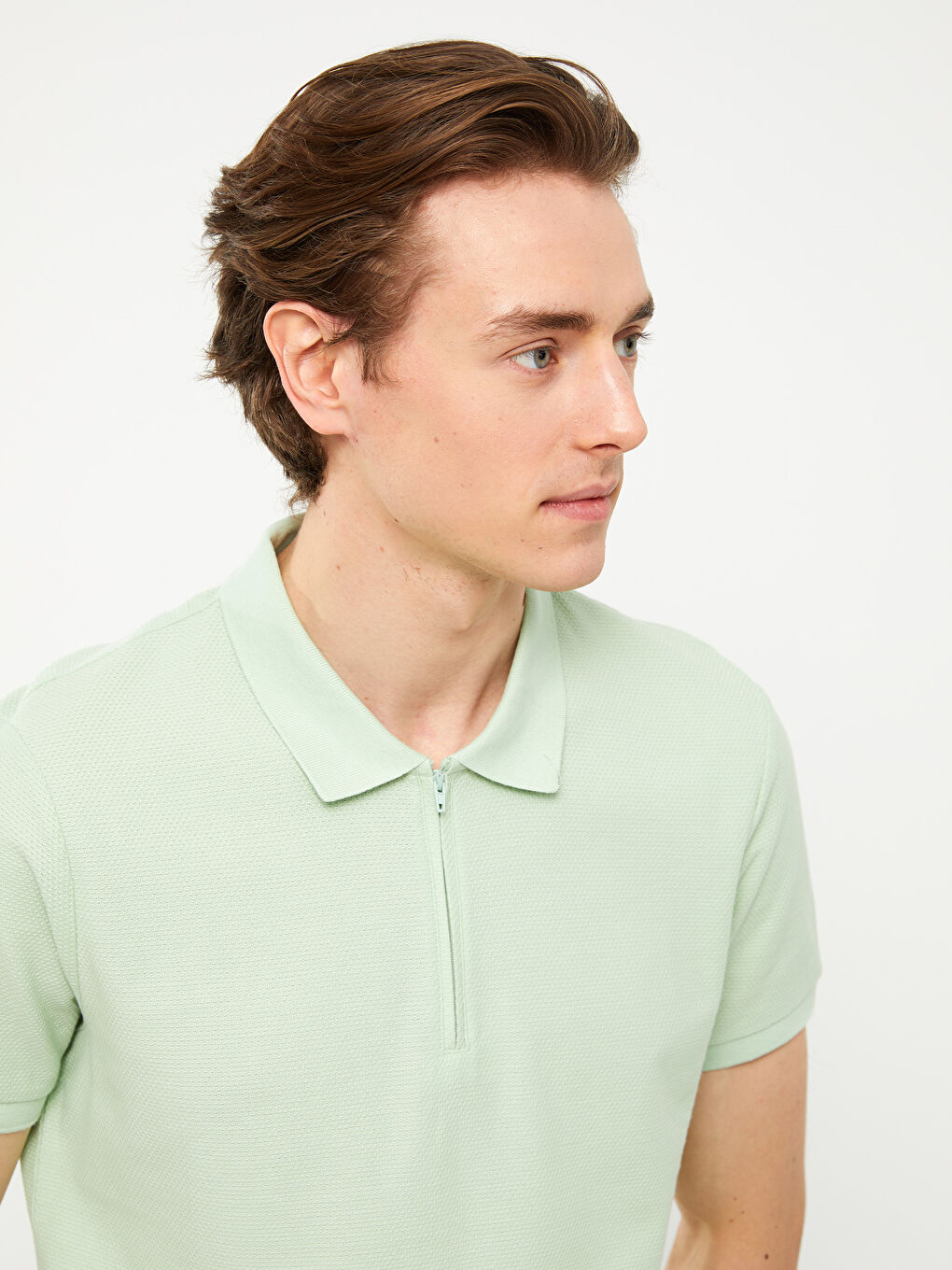 تيشيرت ياقة بولو كم قصير للرجال-1