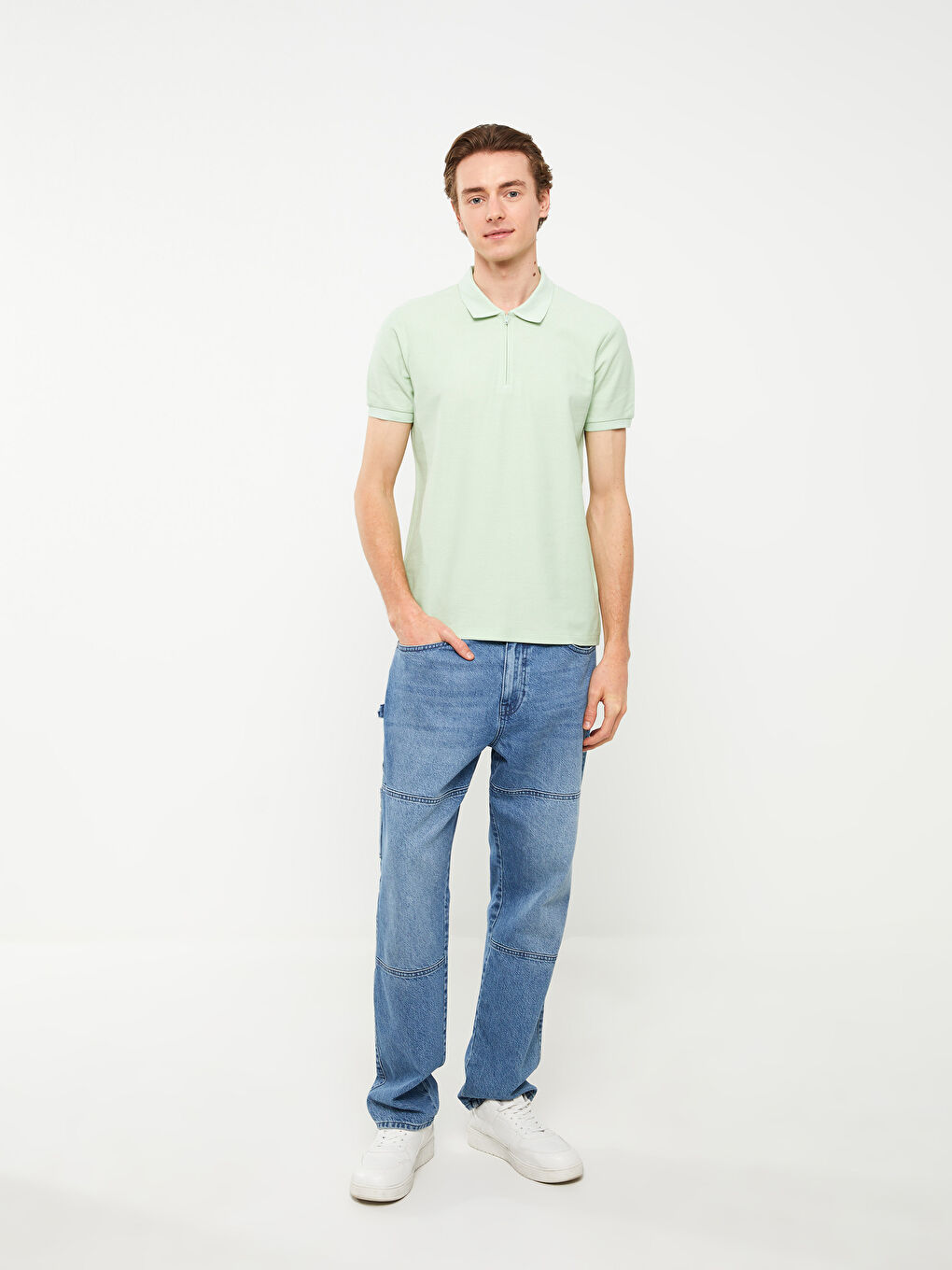 トップス UNIFREE polo neck short sleeved T-shirt Amazon.com: Men's Casual Zipper Polo Shirt T-Shirt Short