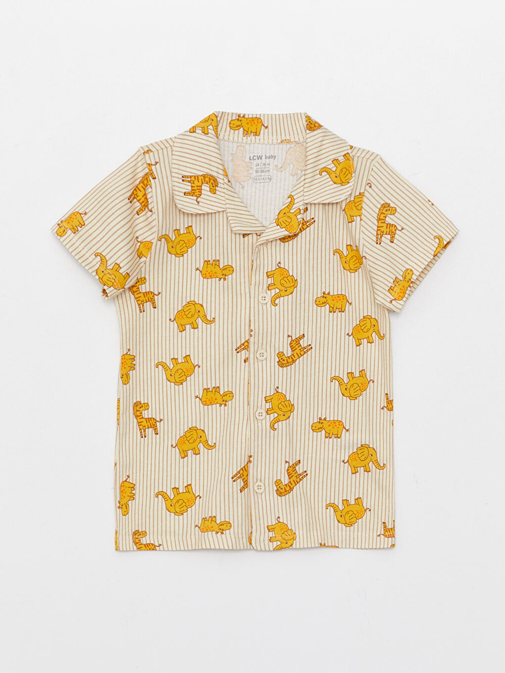 Set de pijama pentru Bebeluși Băieți cu Guler înalt și Mânecă scurtă Imprimat-4