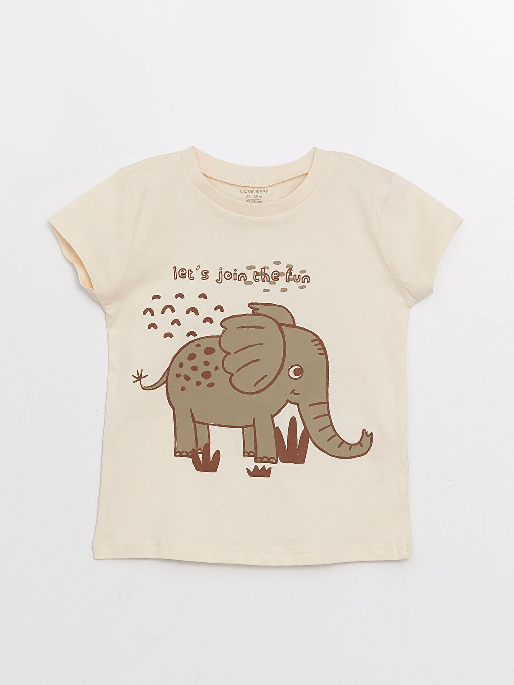 Bej Bisiklet Yaka Baskılı Erkek Bebek Pijama Takımı-1