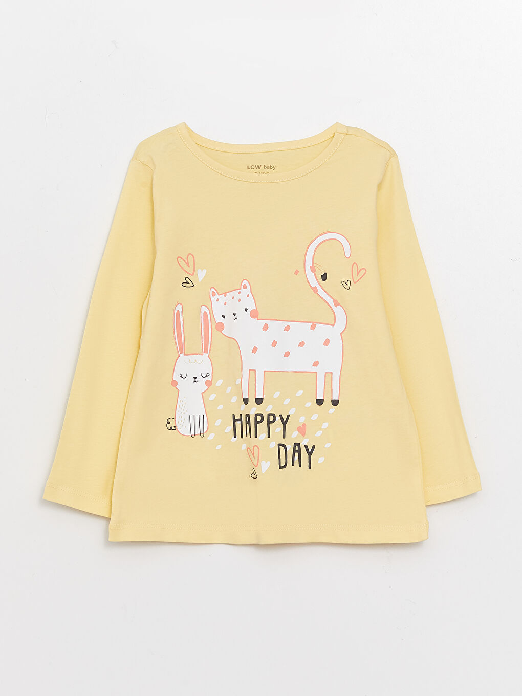 طقم بيجامة بنات صغيرات ياقة دائرية مطبوع مجموعتين-3