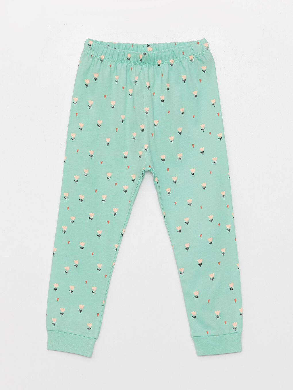 Set de pijama din bumbac pentru bebeluși fete, cu mânecă lungă și guler rotund, model imprimat-2