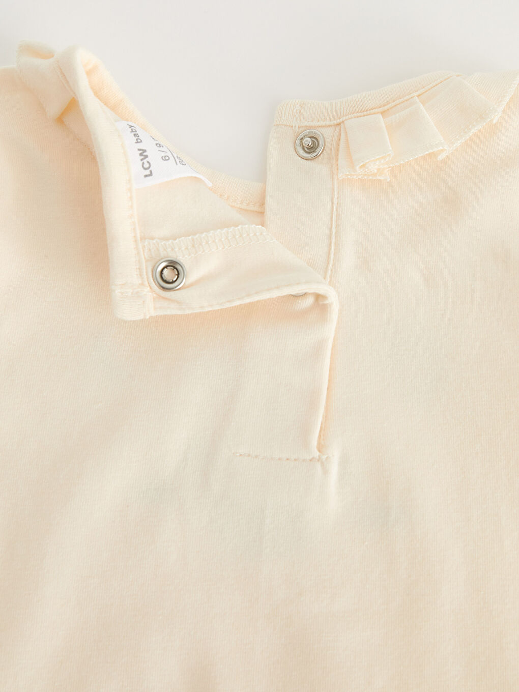 طقم بنت رضع ٣ قطع مطبوع بياقة دائرية وكم قصير-4