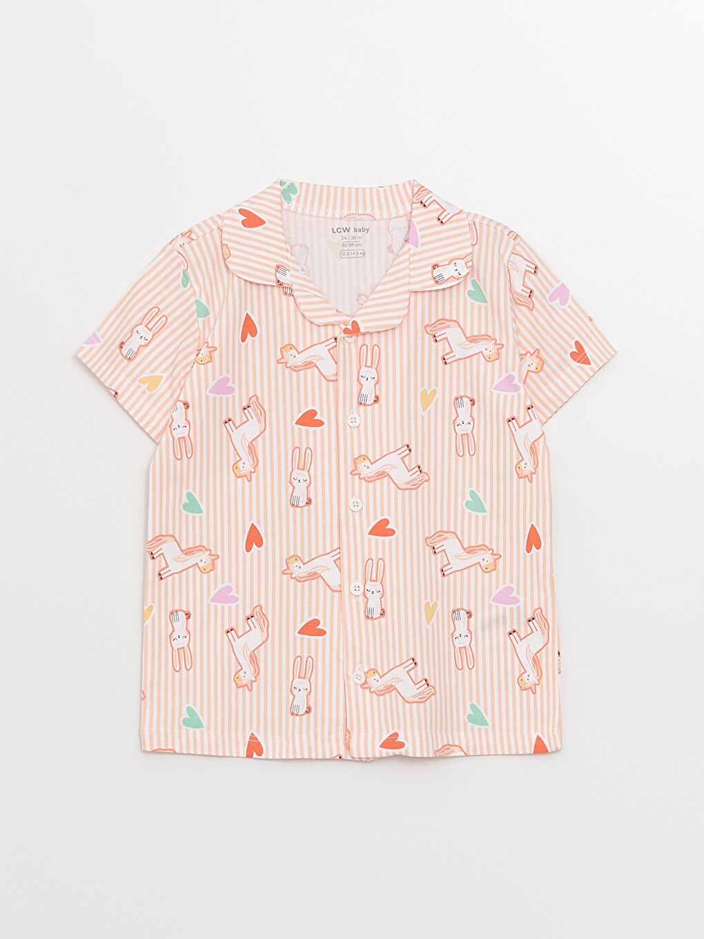 Пижамный комплект для малышки девочки из хлопка с принтом-3