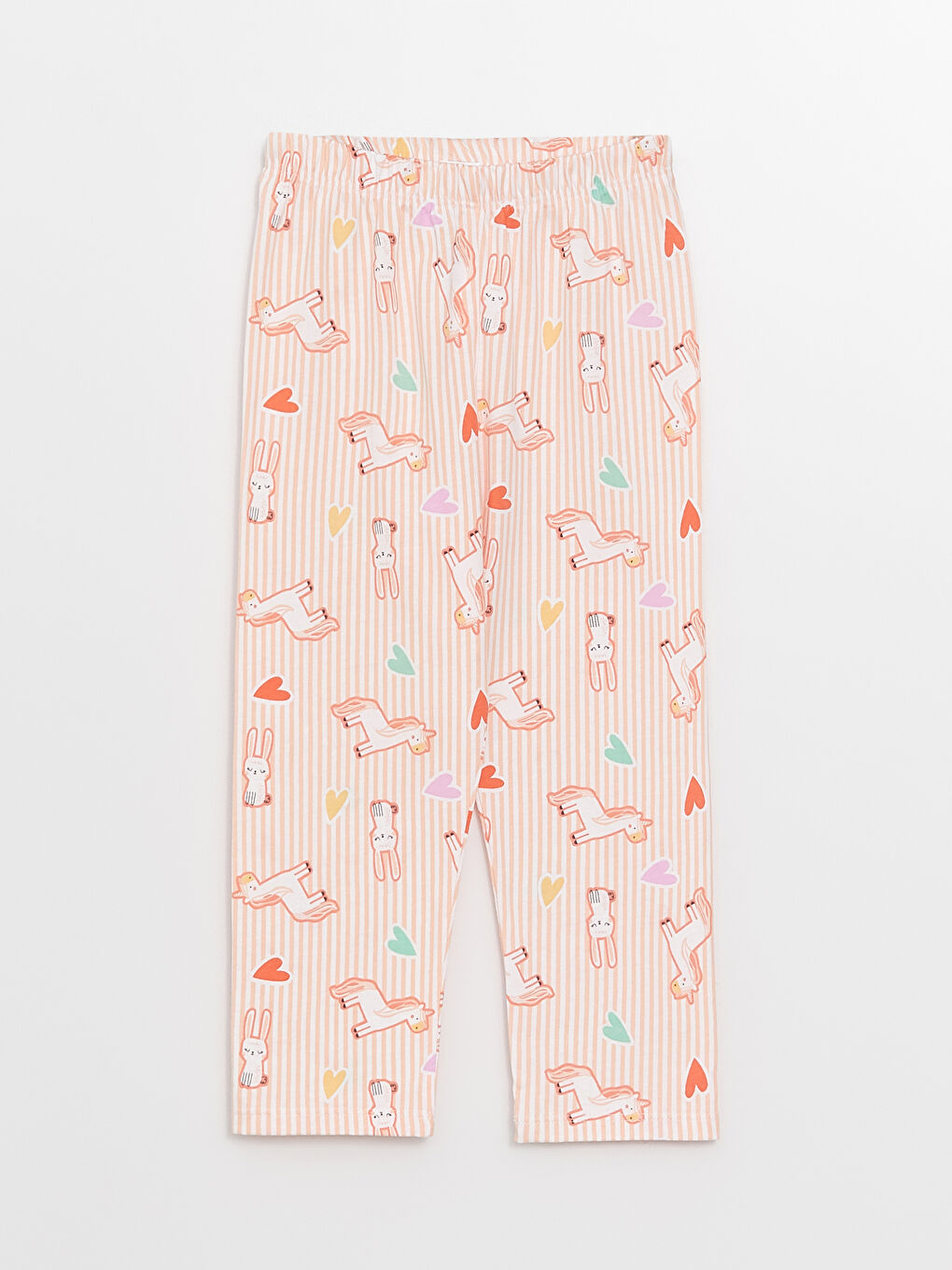 Пижамный комплект для малышки девочки из хлопка с принтом-4