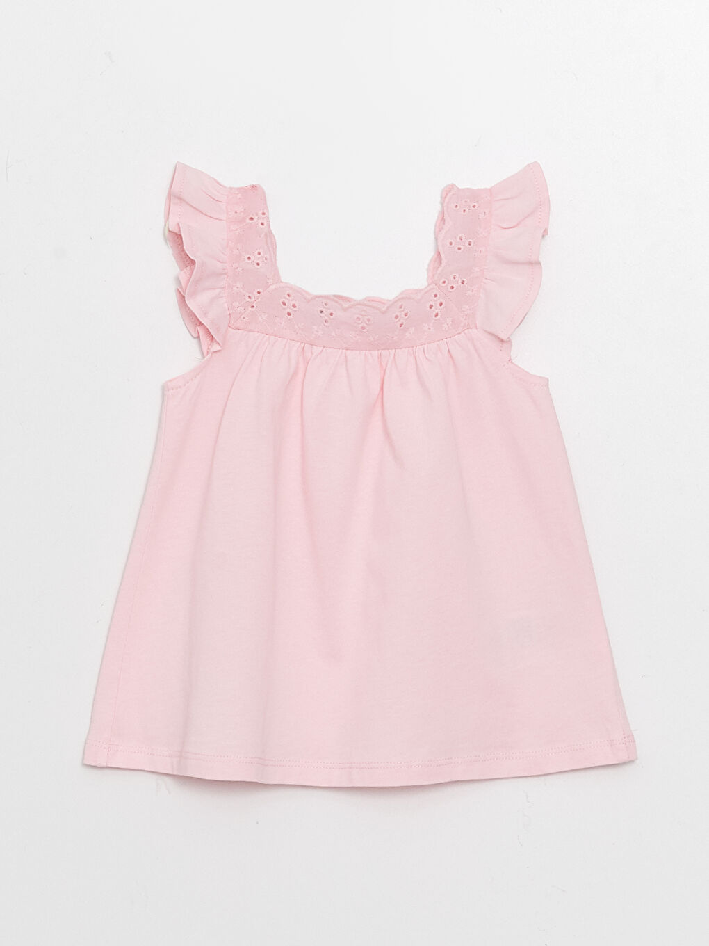 Square Collar Strappy Baby Girls' Blouse and Shorts 2 Pack Set-1