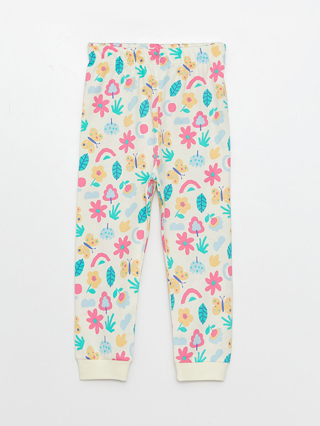 Crew Neck Short Sleeve Printed Baby Girls' Pyjama Set-2