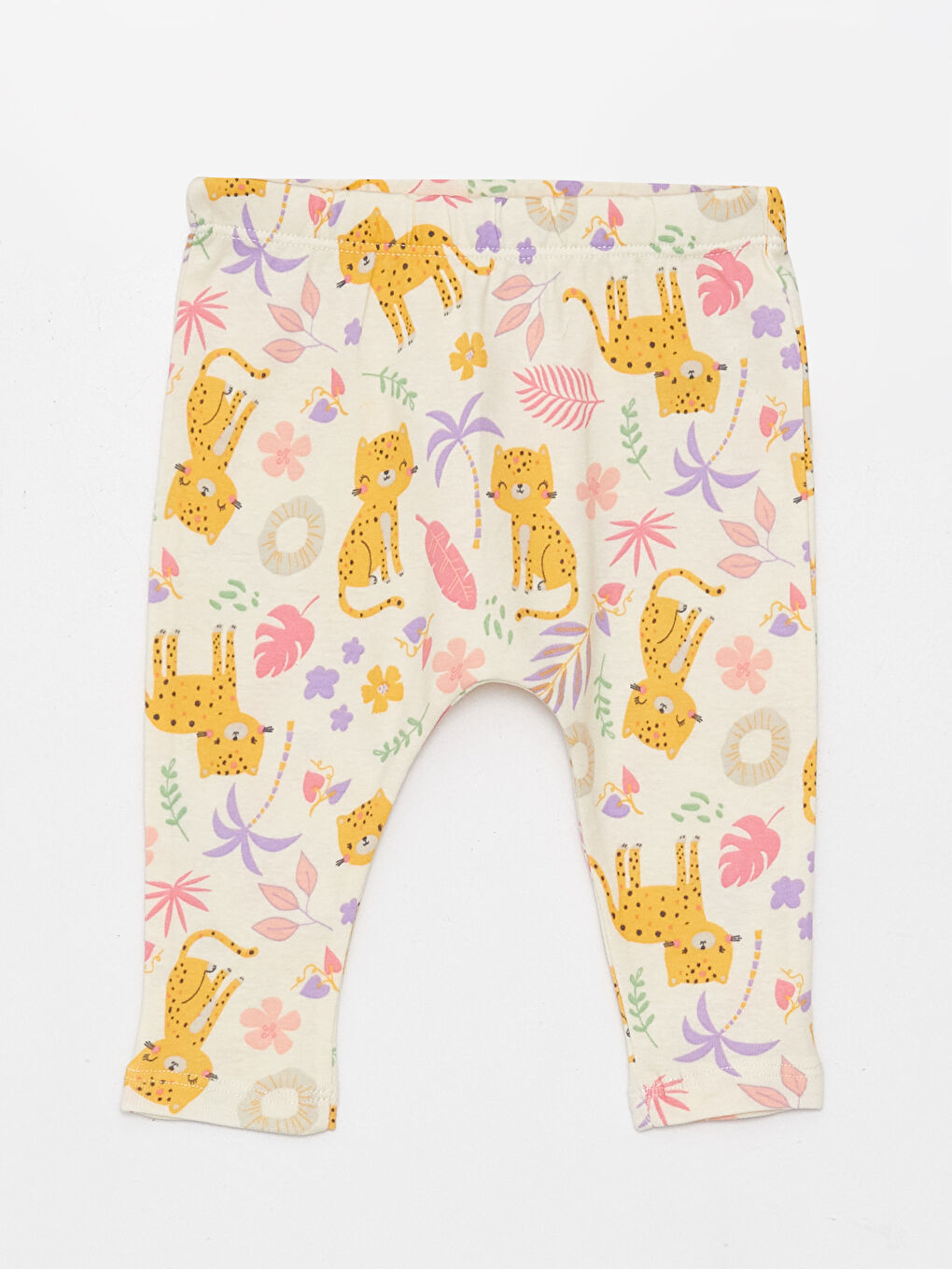 сәби қыздарға арналған серпімді белдік принтті леггинстер 2 данадан тұратын-2