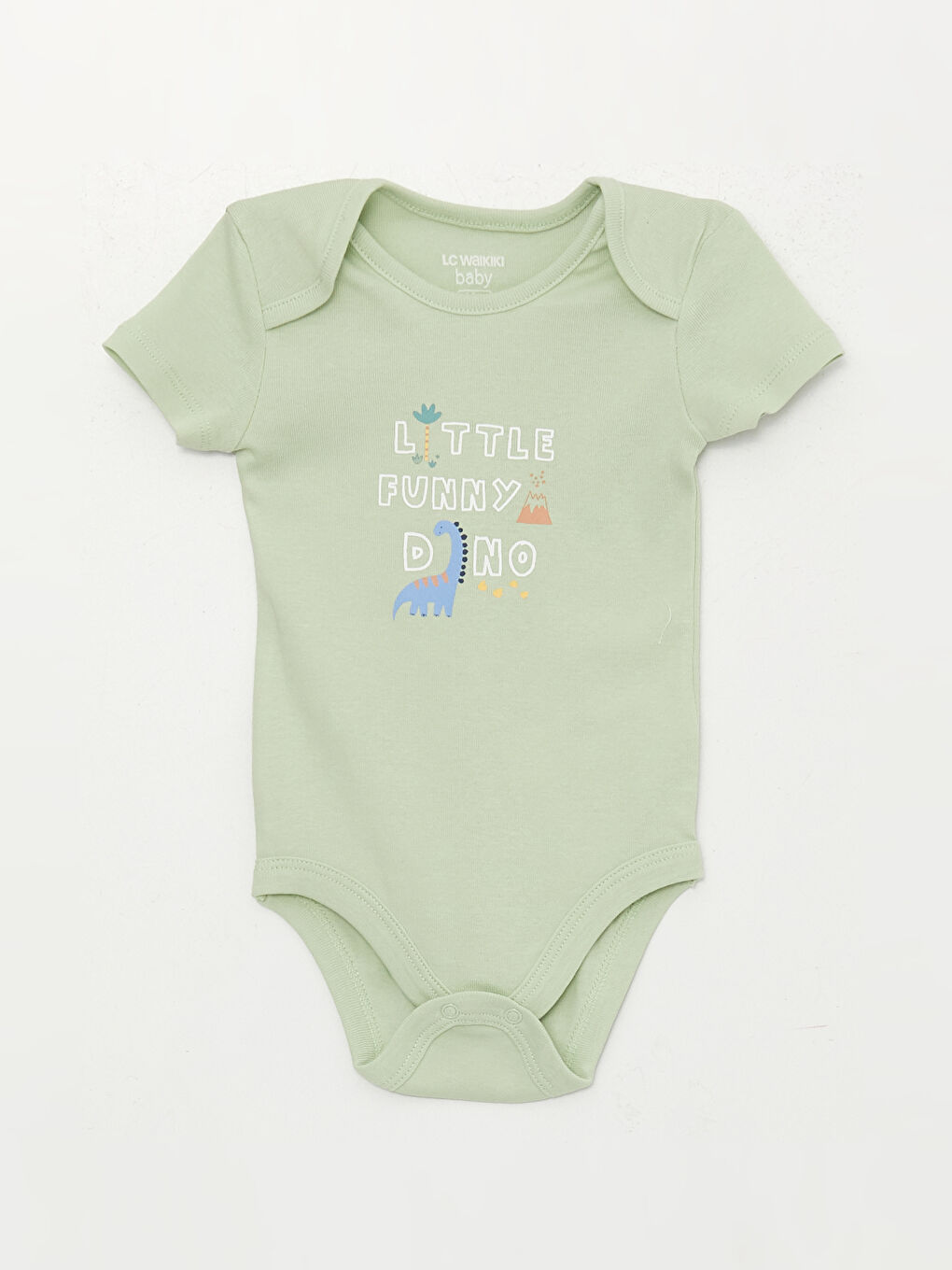 Printed Baby Boy Snap Fastener Bodysuit 2 Pack-1