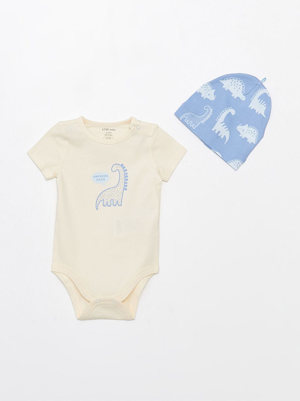 Crew Neck Short Sleeve Printed Baby Boy 3-Piece Suit-9