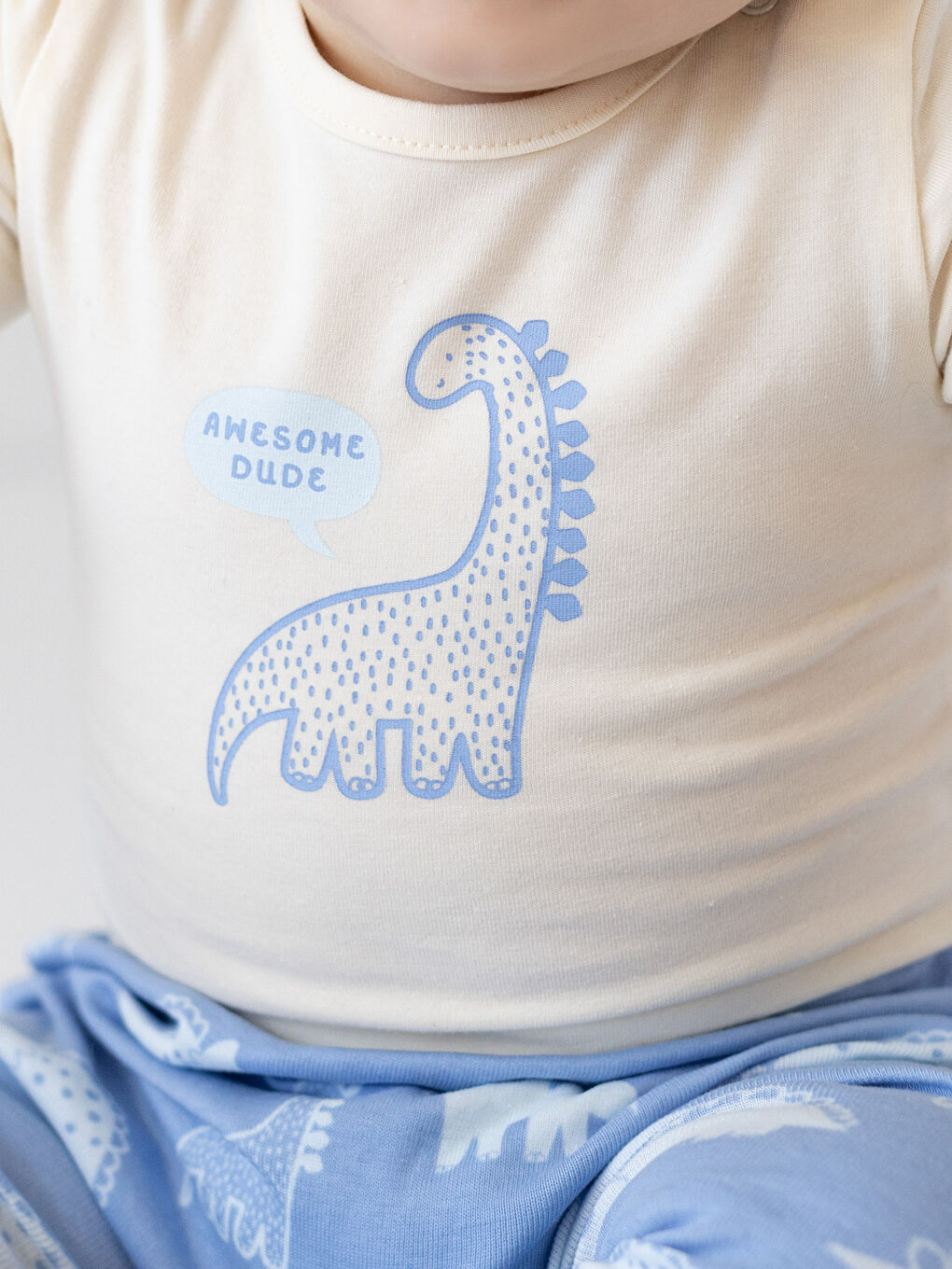 Crew Neck Short Sleeve Printed Baby Boy 3-Piece Suit-2