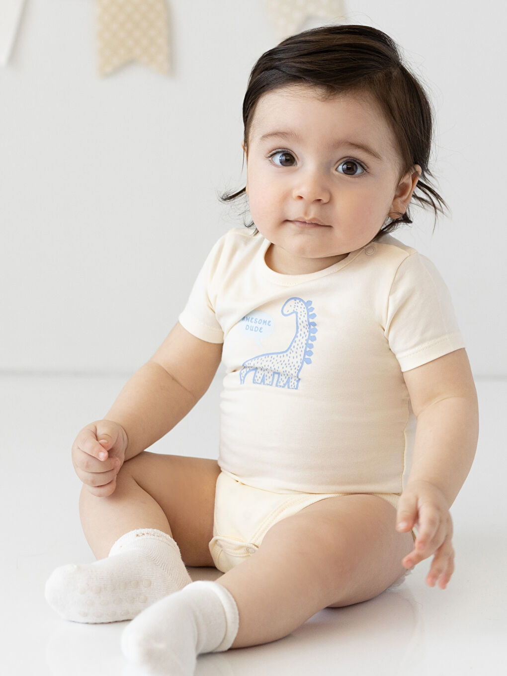 Crew Neck Short Sleeve Printed Baby Boy 3-Piece Suit-6