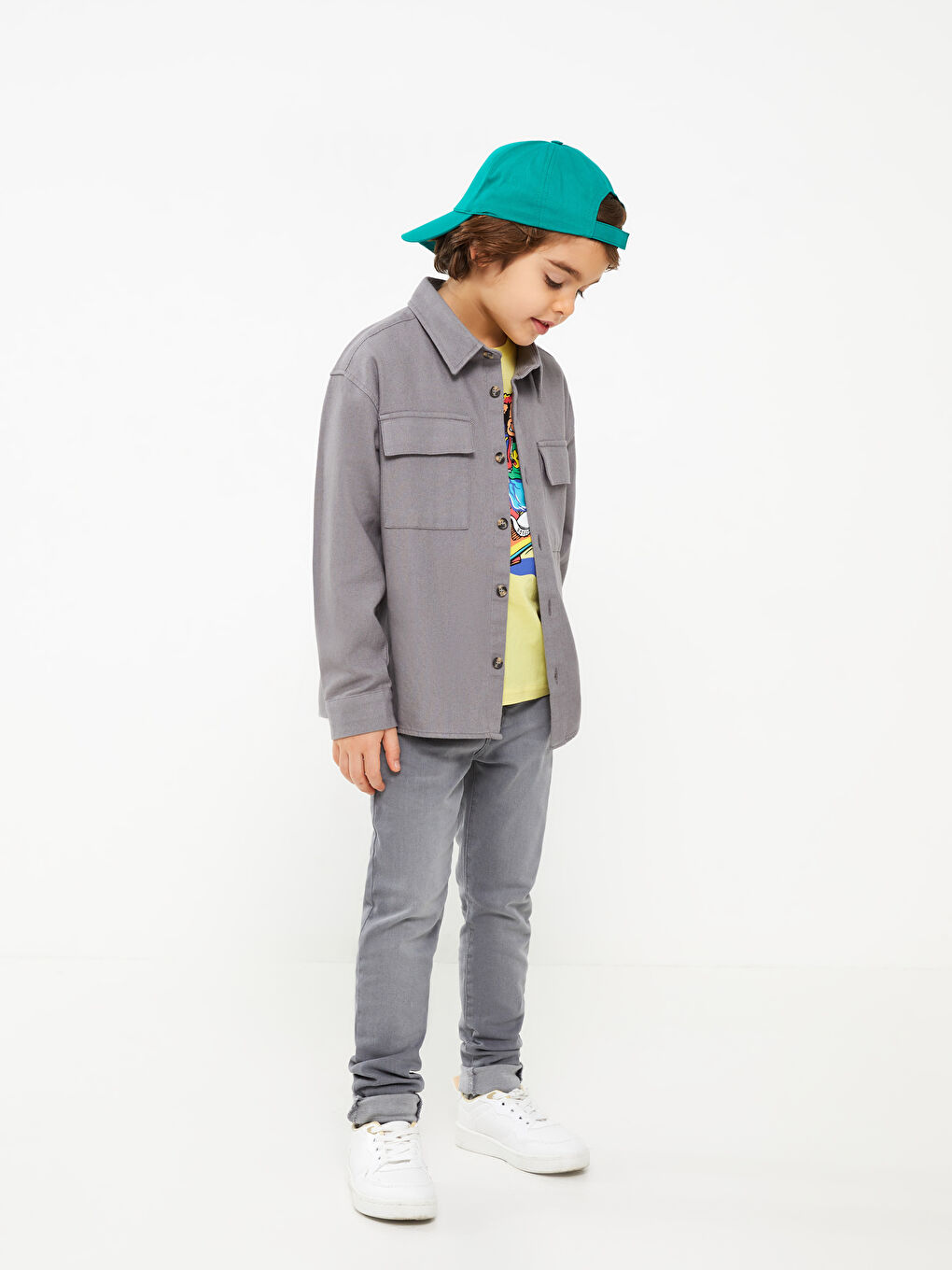 LCW Kids Opušteni kroj Gabardinska košulja za dečake -S38894Z4-GVY