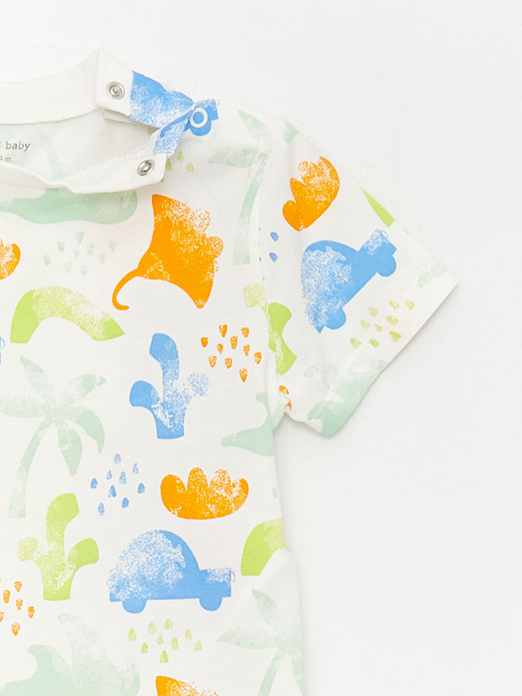 Crew Neck Printed Baby Boys' T-Shirt and Shorts 2 Pack Set-3