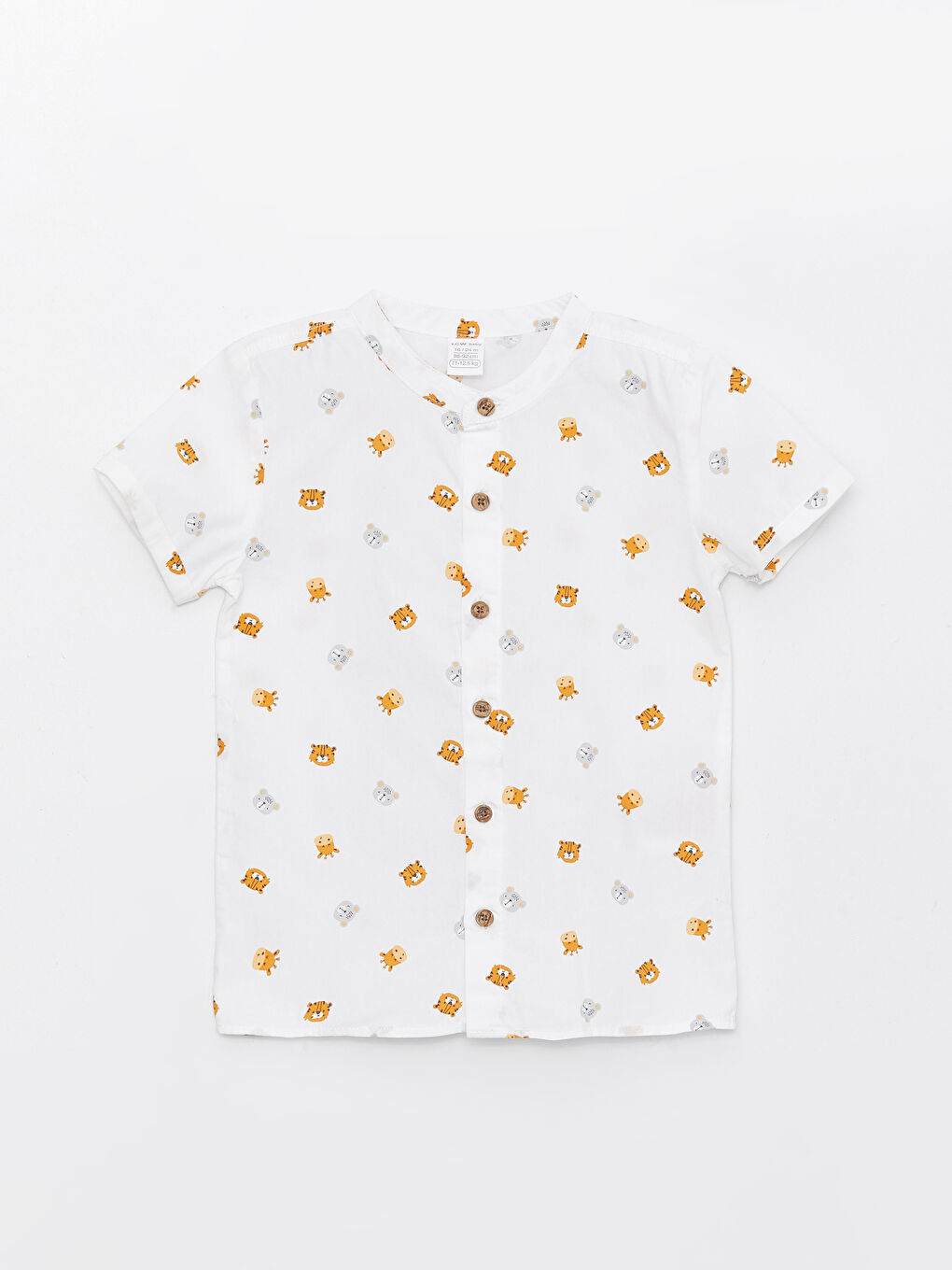 Тік жағалы қысқа жеңді ұл балаға арналған жейде мен шалбар 2 данадан тұратын жинақ-3