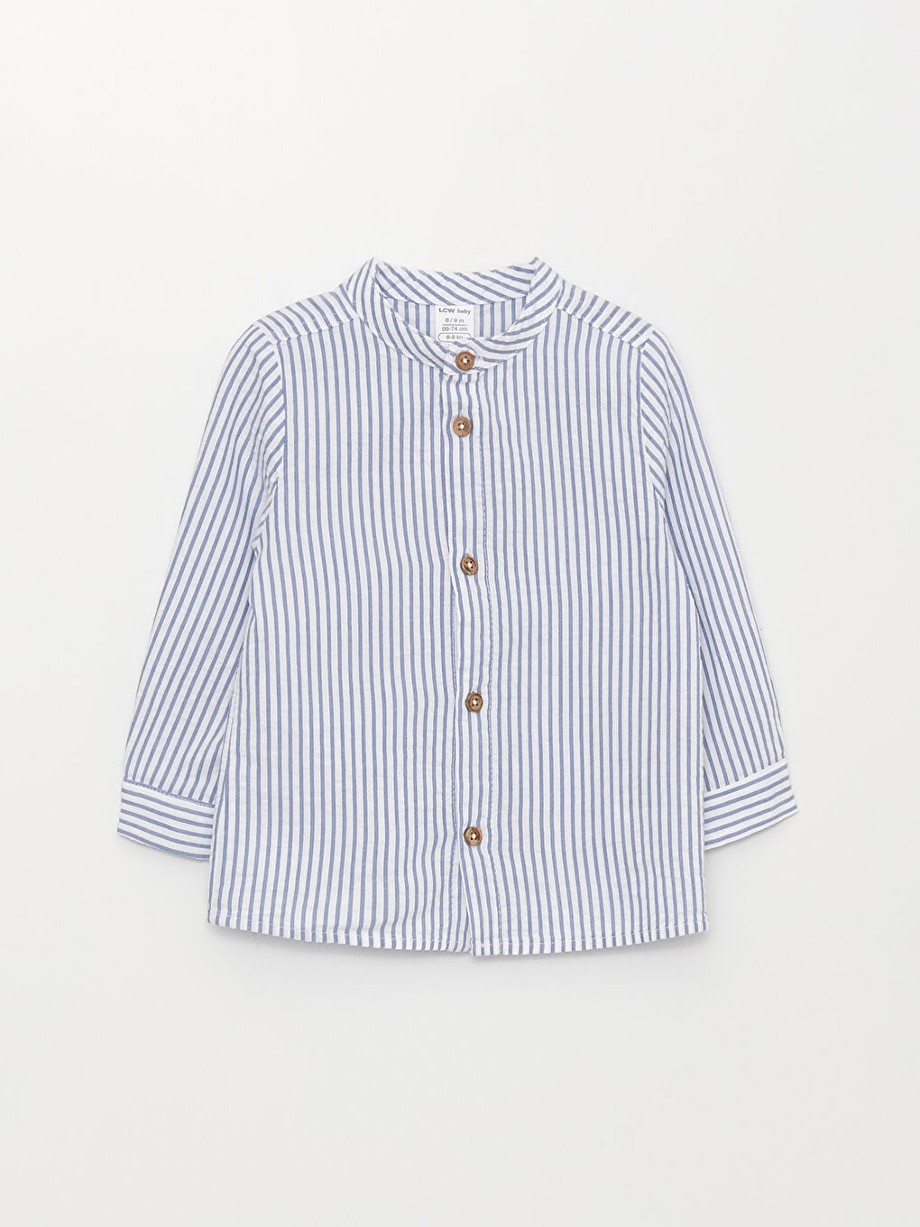 Тік жағалы ұзын жең жолақты ұл бала жейдесі мен шалбары 2 данадан тұратын жинақ-1