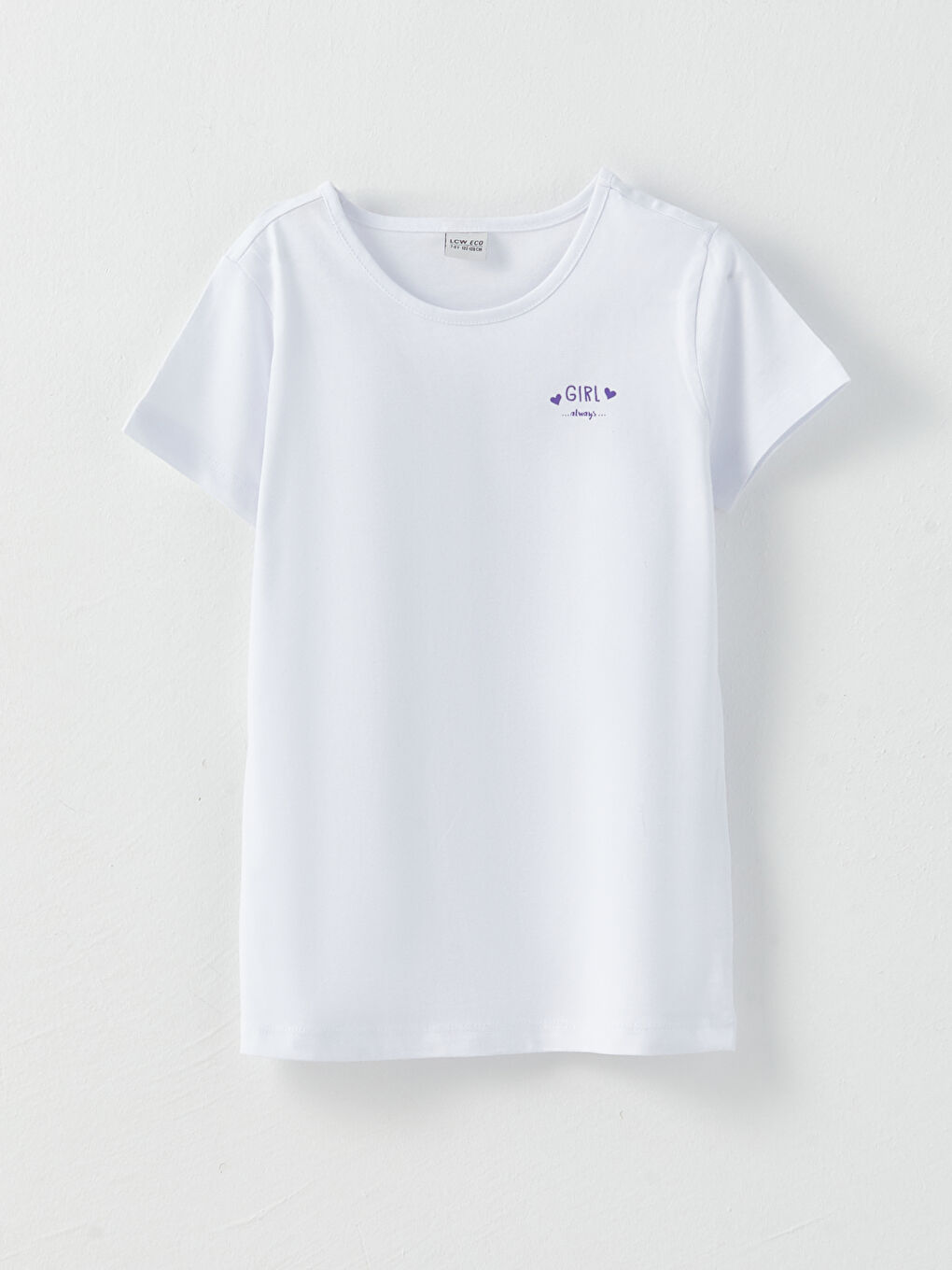 Crew Neck Printed Short Sleeve Girls' Pyjama Set with Shorts-1