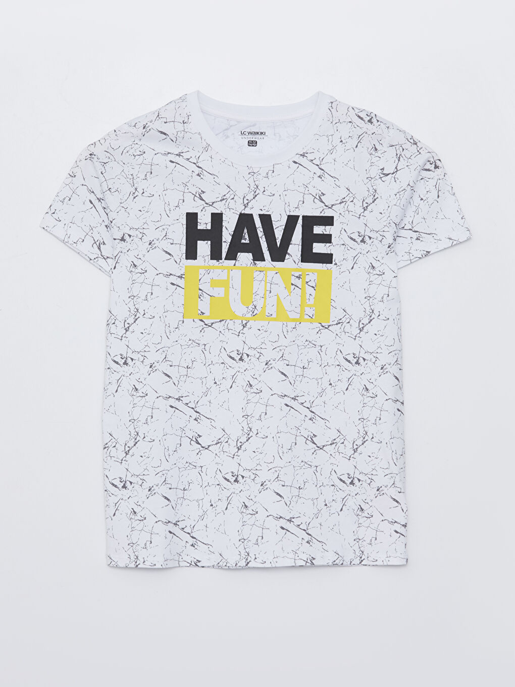 Beyaz Bisiklet Yaka Baskılı Kısa Kollu Erkek Çocuk Şortlu Pijama Takımı-4