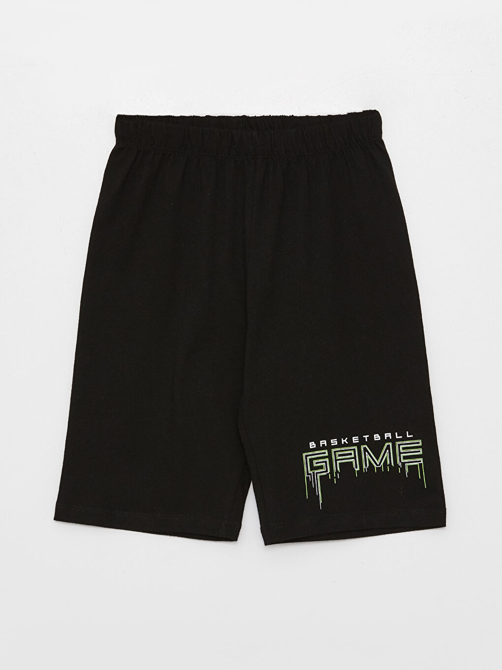 LCW Kids Gri Beli Lastikli Baskılı Erkek Çocuk Pijama Şort 2'li - 2