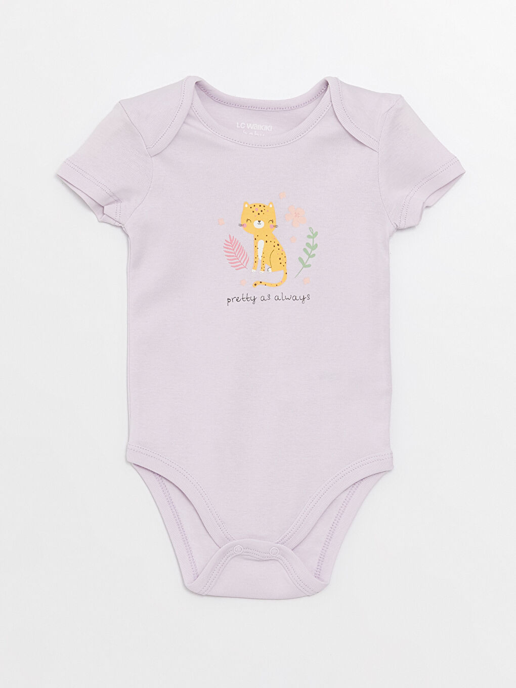 LC Waikiki Pamučni bodi za bebe devojčice sa drikerima 2 komada -S38981Z1-FYE