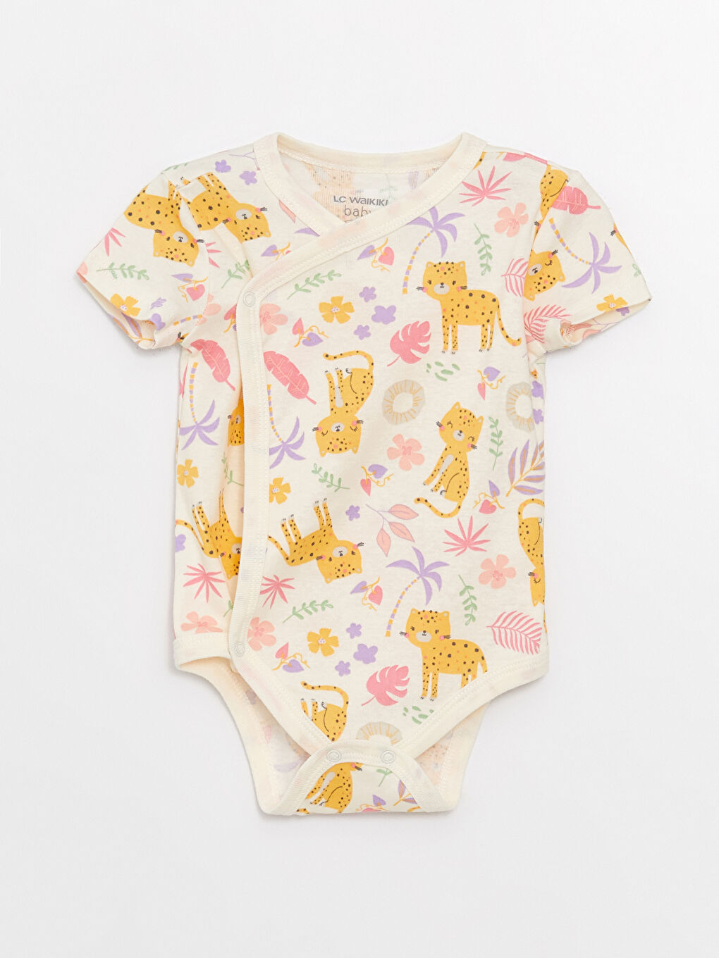 LC Waikiki Pamučni bodi za bebe devojčice sa drikerima 2 komada -S38981Z1-FYE
