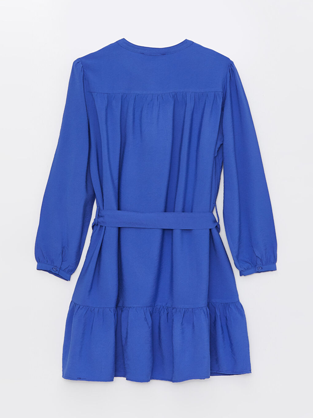 Women's Crew Neck Straight Long Sleeve Shirt Dress -S39006Z8-GZ1