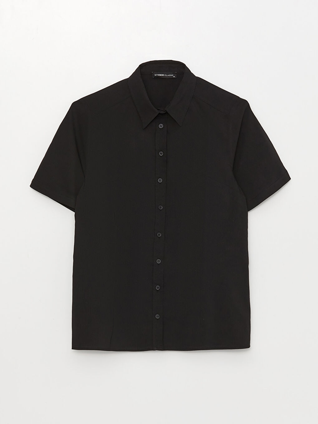 LCWAIKIKI Classic Women's Short-Sleeve Poplin Shirt With Front Buttons -S39008Z8-CVL