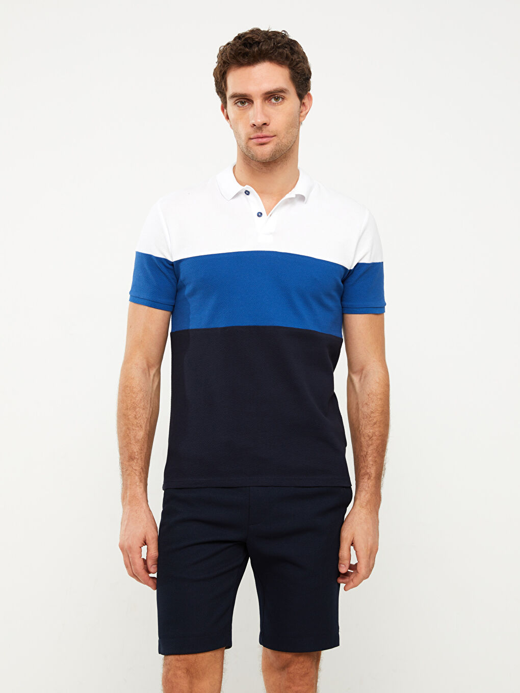 Slim Fit Binding Detail Men's Shorts -S39059Z8-RFD