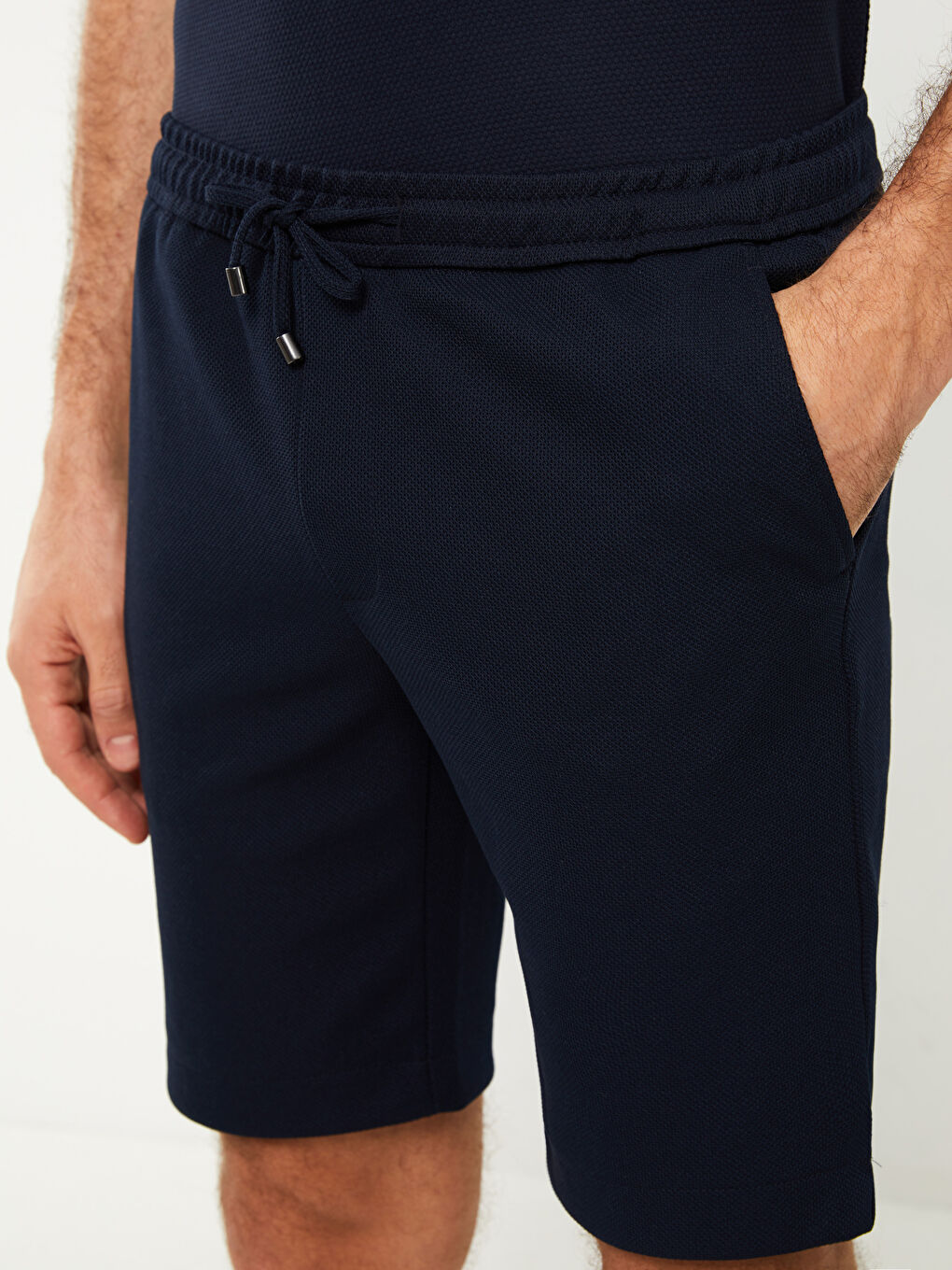 Slim Fit Binding Detail Men's Shorts -S39059Z8-RFD