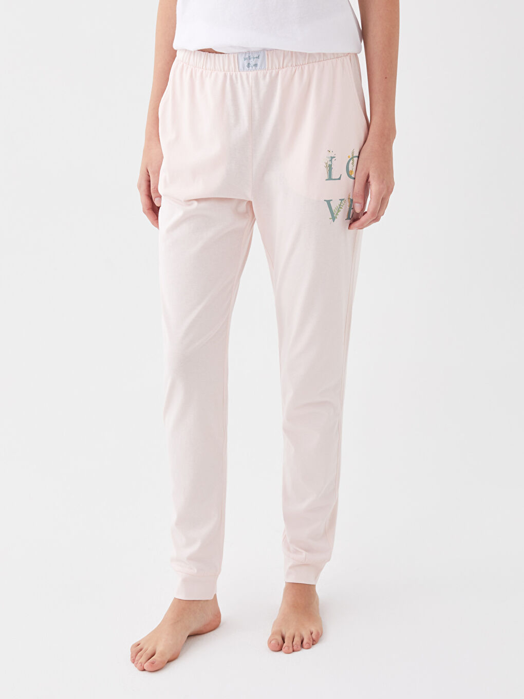 Elastic Waist Printed Women's Jogger Pajama Bottoms -S39065Z8-QWG