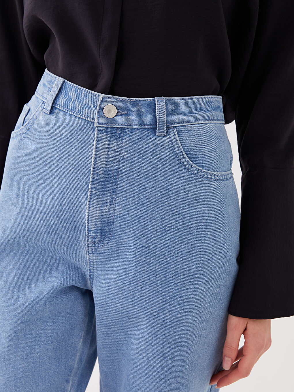 Джинсы Mom Fit с высокой посадкой для женщин-2